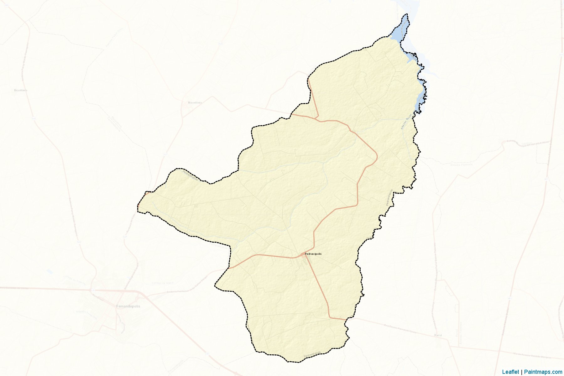 Muestras de recorte de mapas Pedranopolis (Sao Paulo)-2