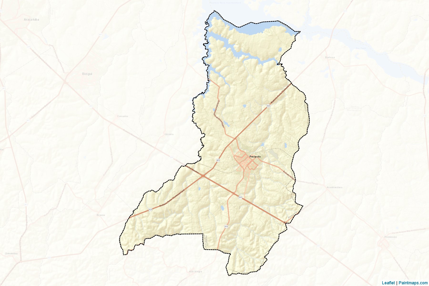 Muestras de recorte de mapas Penapolis (Sao Paulo)-2