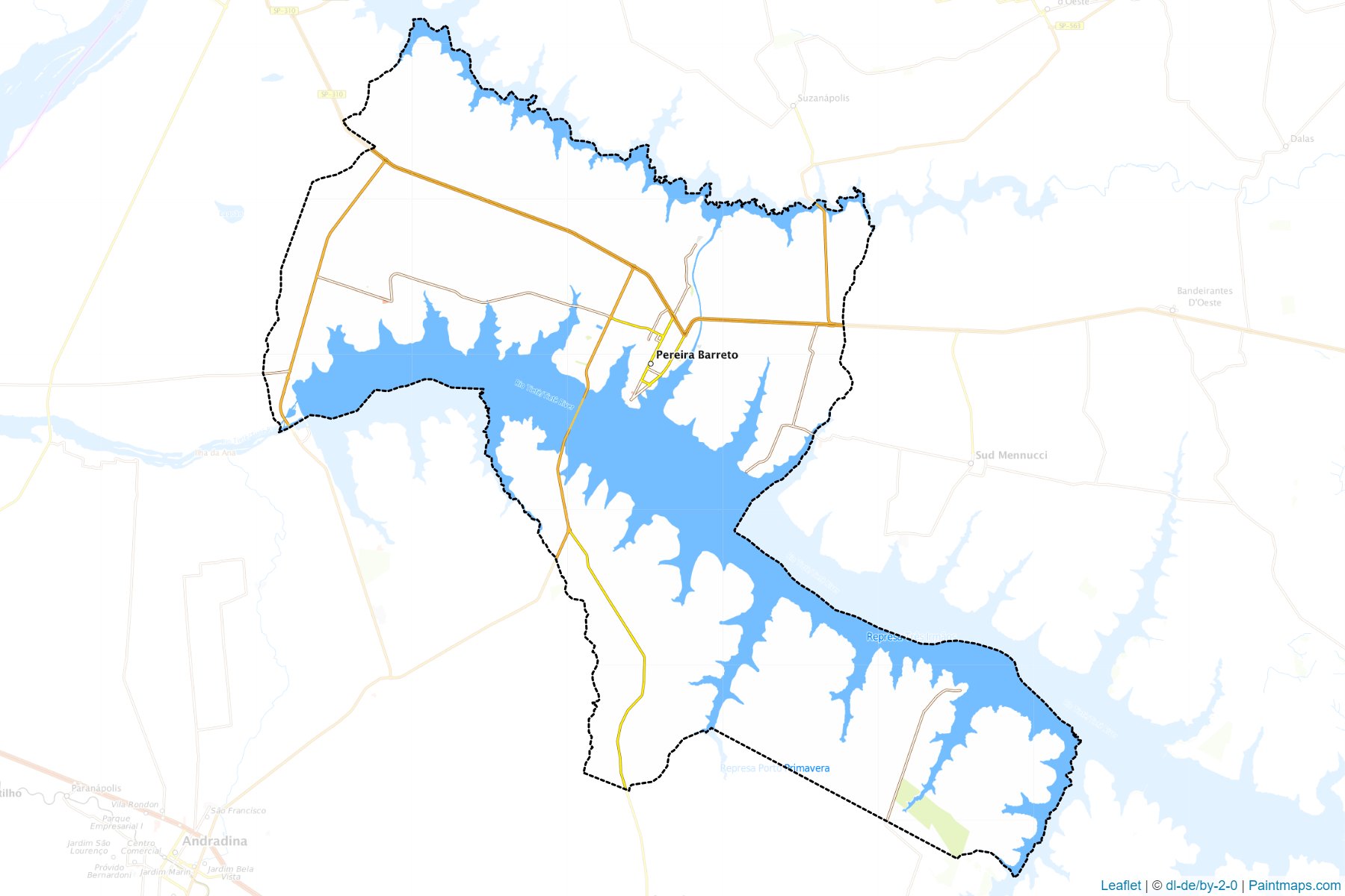 Muestras de recorte de mapas Pereira Barreto (Sao Paulo)-1