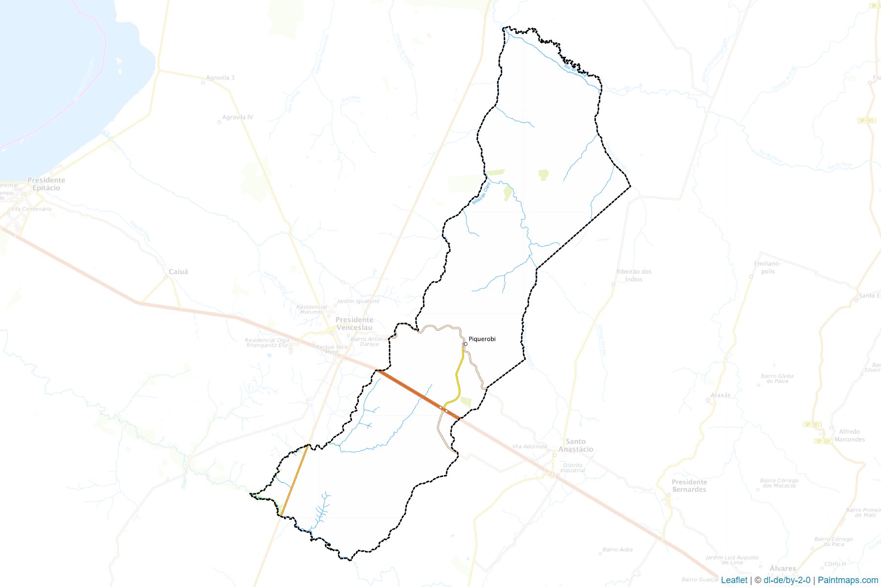 Muestras de recorte de mapas Piquerobi (Sao Paulo)-1