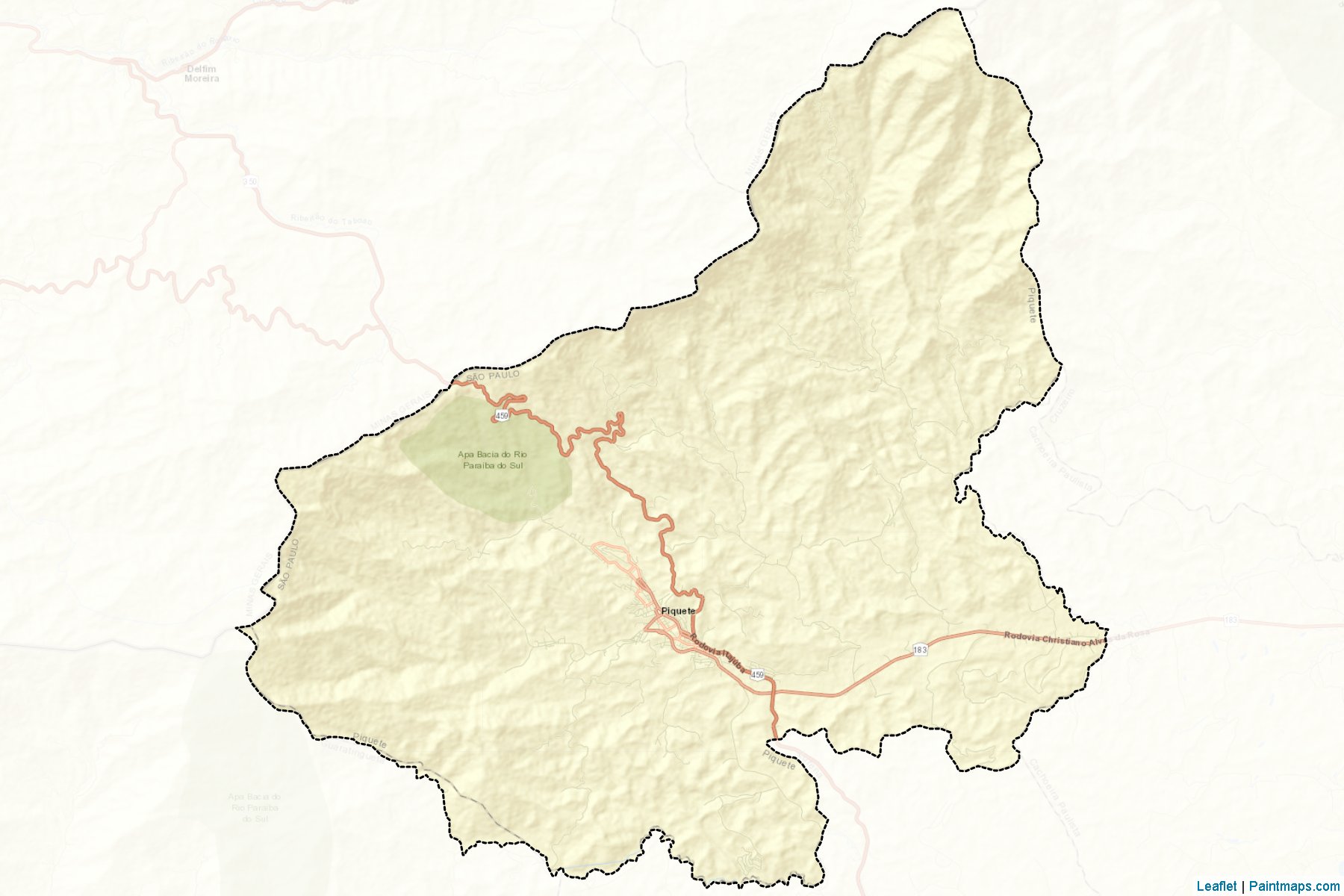 Muestras de recorte de mapas Piquete (Sao Paulo)-2