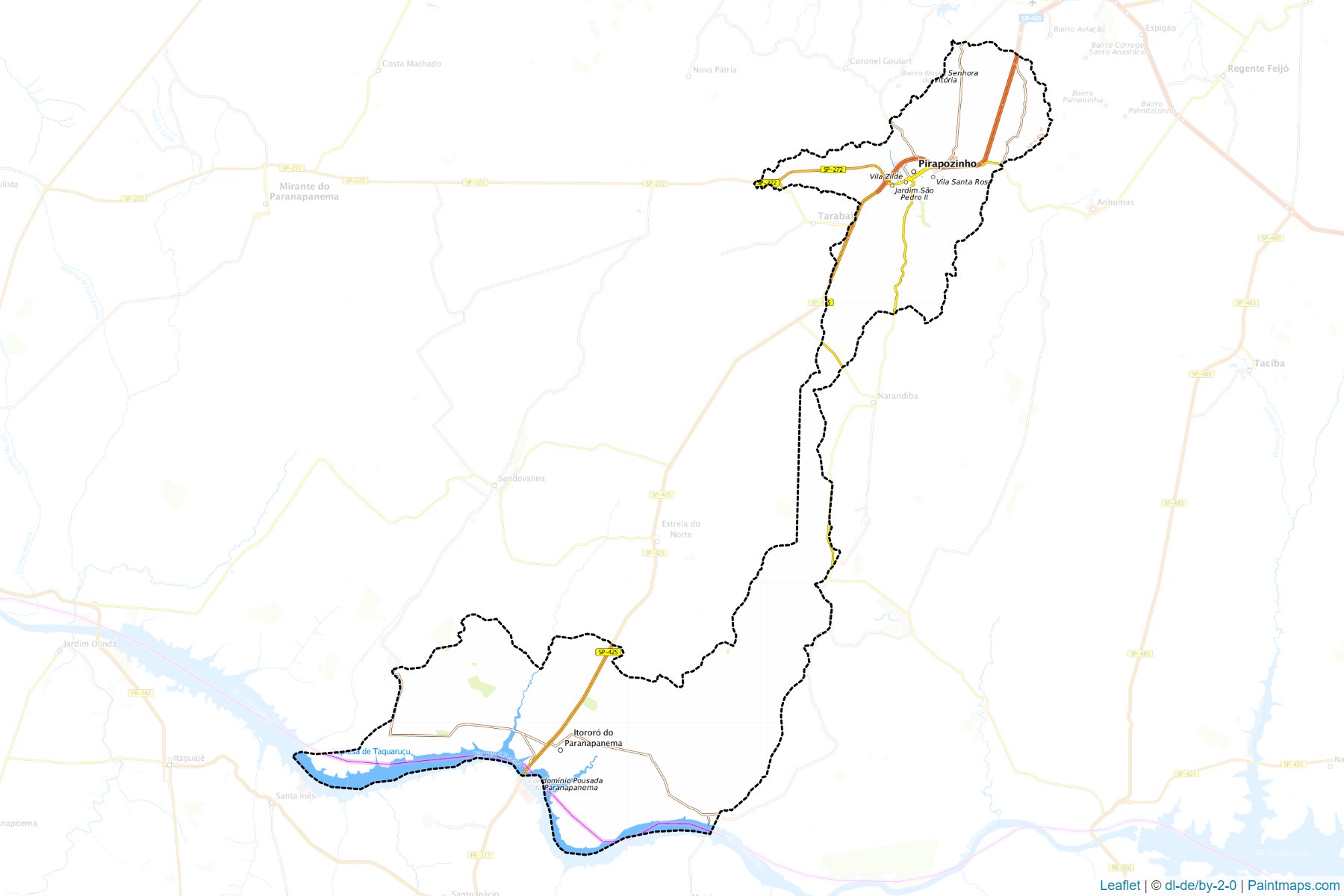 Muestras de recorte de mapas Pirapozinho (Sao Paulo)-1