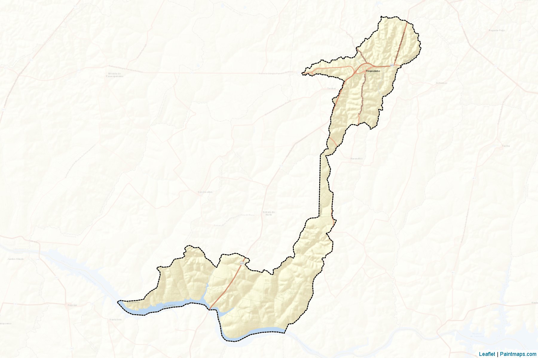 Muestras de recorte de mapas Pirapozinho (Sao Paulo)-2