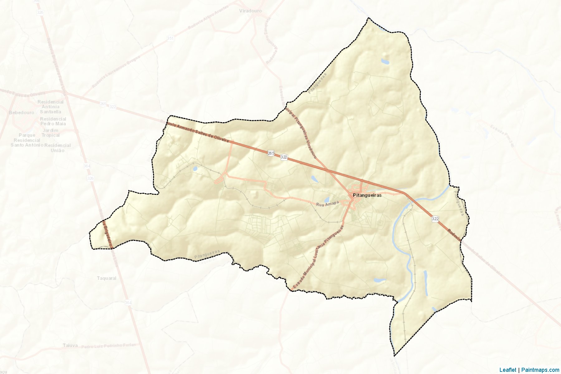 Muestras de recorte de mapas Pitangueiras (Sao Paulo)-2