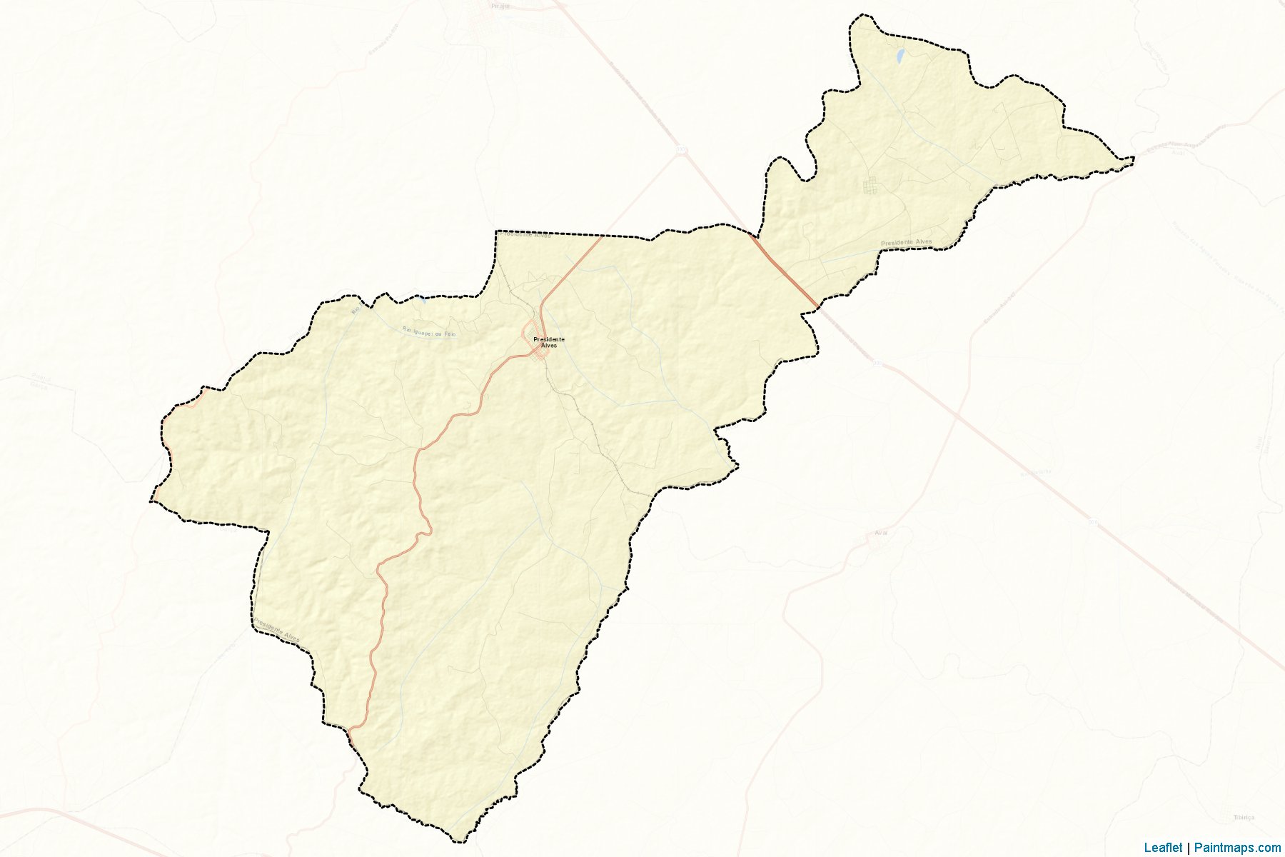 Muestras de recorte de mapas Presidente Alves (Sao Paulo)-2