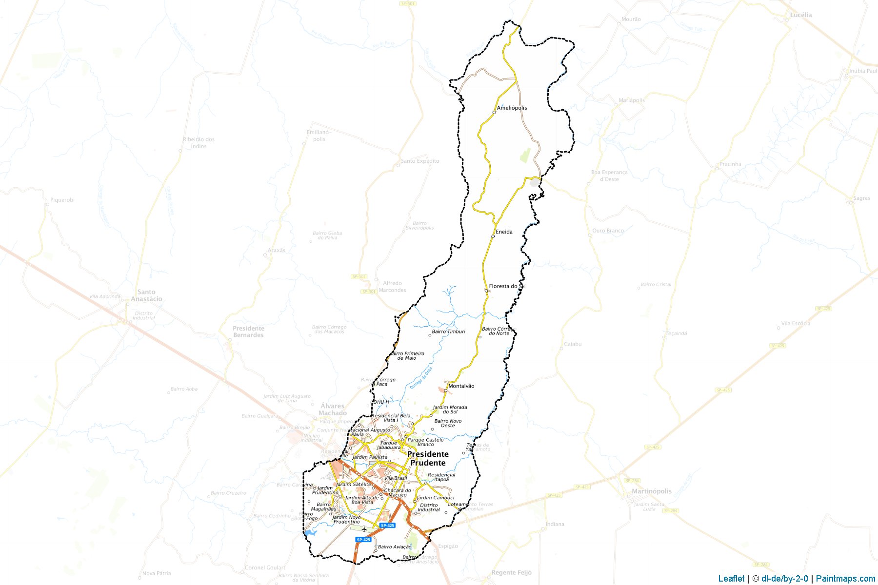 Muestras de recorte de mapas Presidente Prudente (Sao Paulo)-1