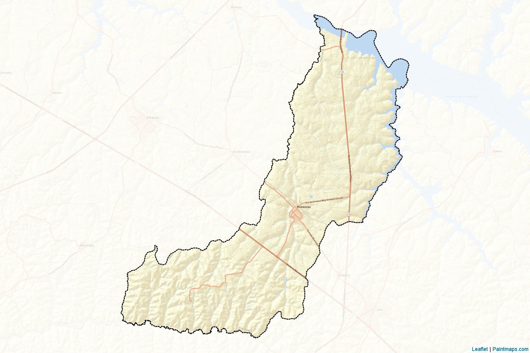 Muestras de recorte de mapas Promissao (Sao Paulo)-2