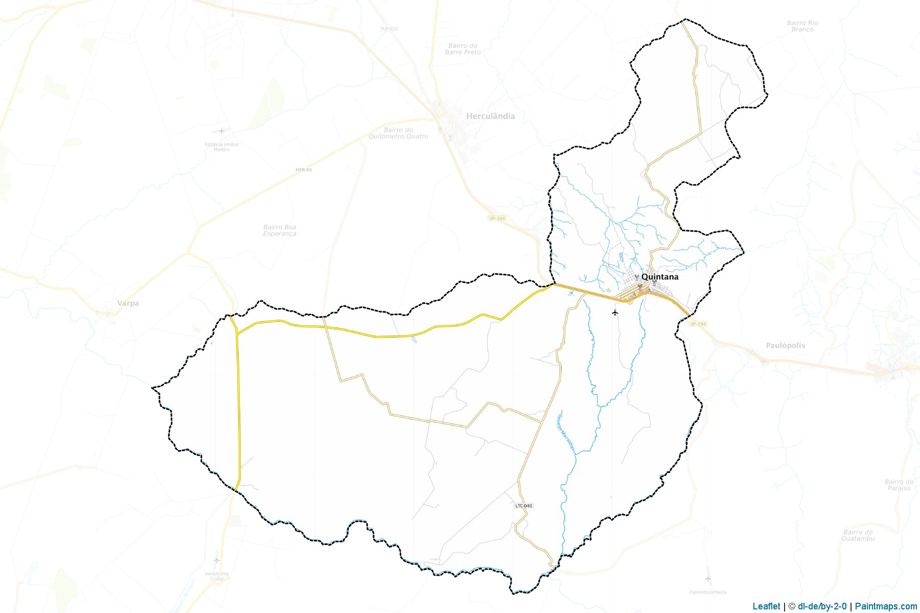 Muestras de recorte de mapas Quintana (Sao Paulo)-1