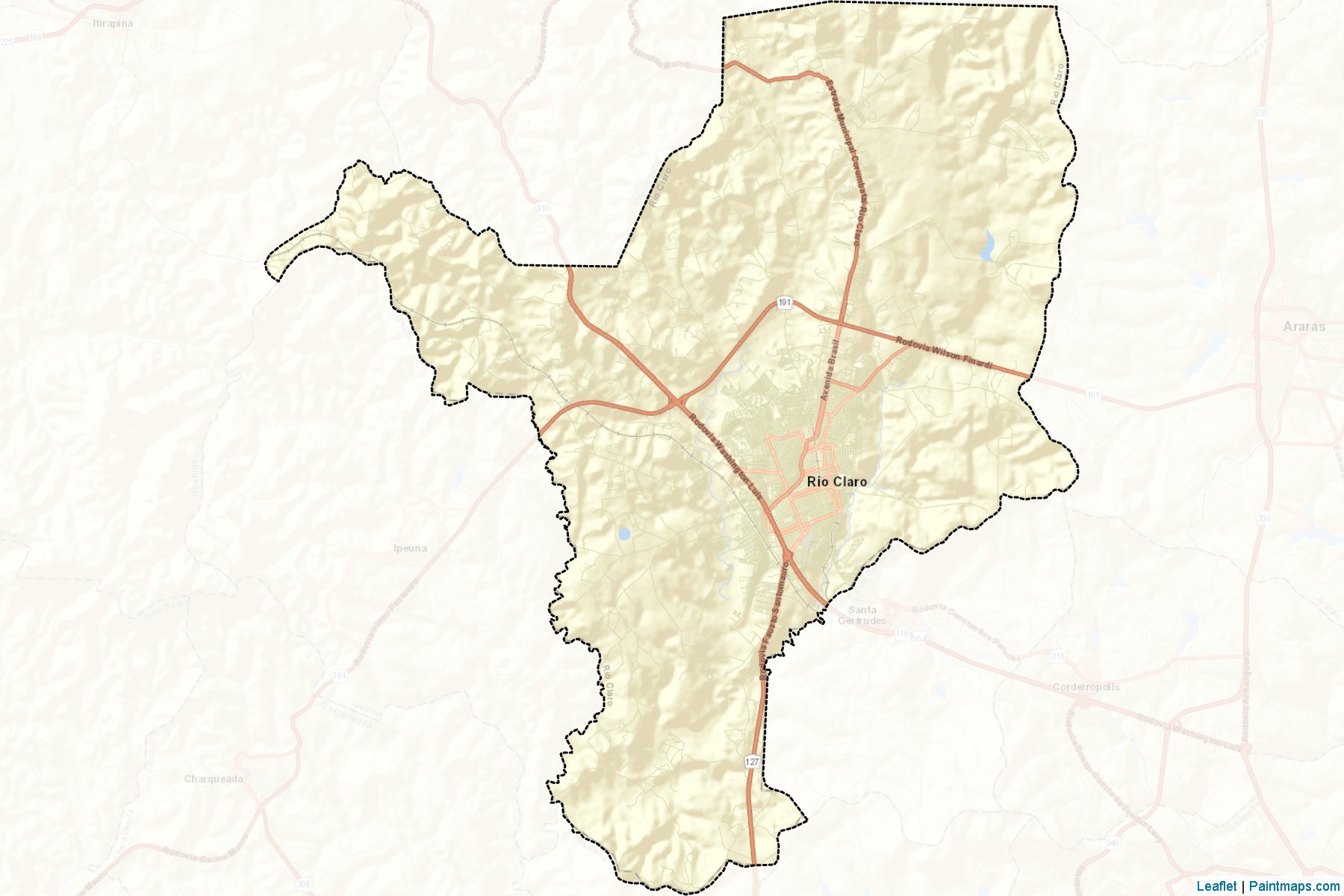 Muestras de recorte de mapas Rio Claro (Sao Paulo)-2