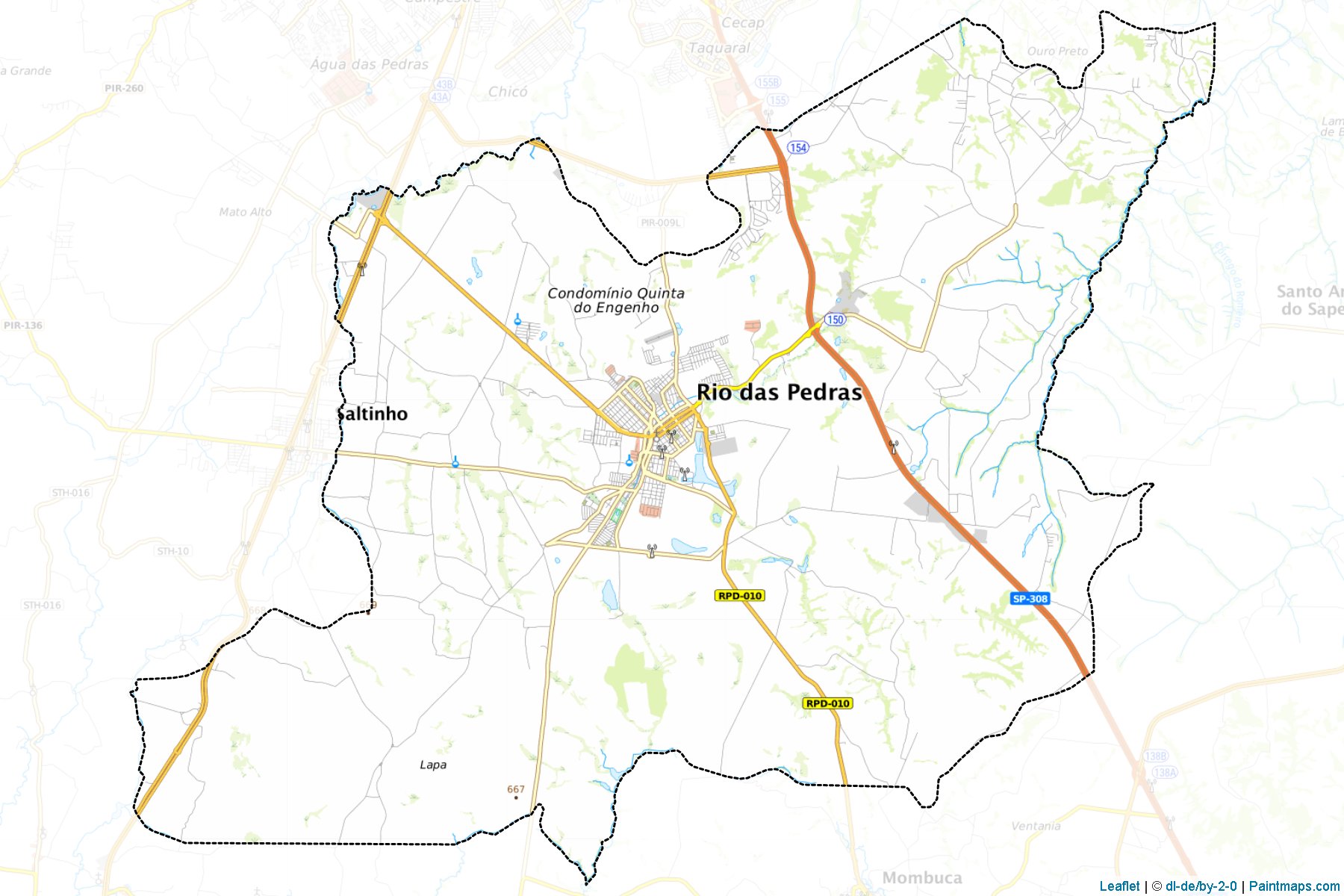 Muestras de recorte de mapas Rio das Pedras (Sao Paulo)-1