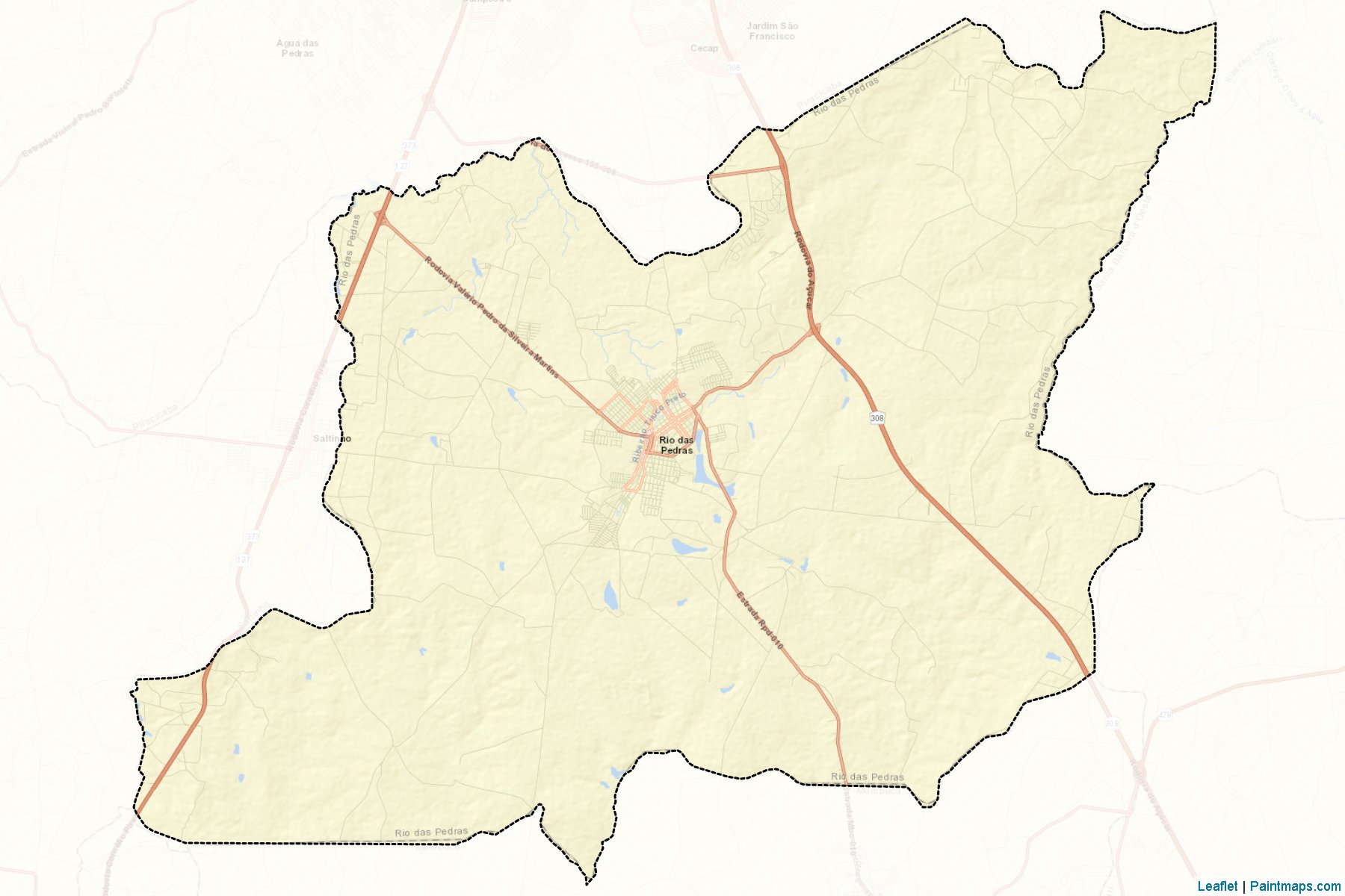 Muestras de recorte de mapas Rio das Pedras (Sao Paulo)-2