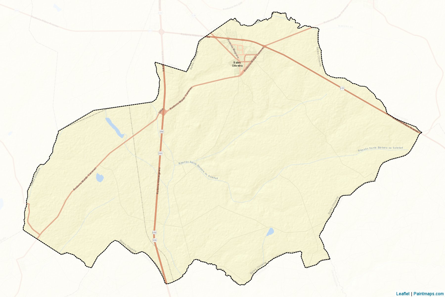 Muestras de recorte de mapas Sales Oliveira (Sao Paulo)-2