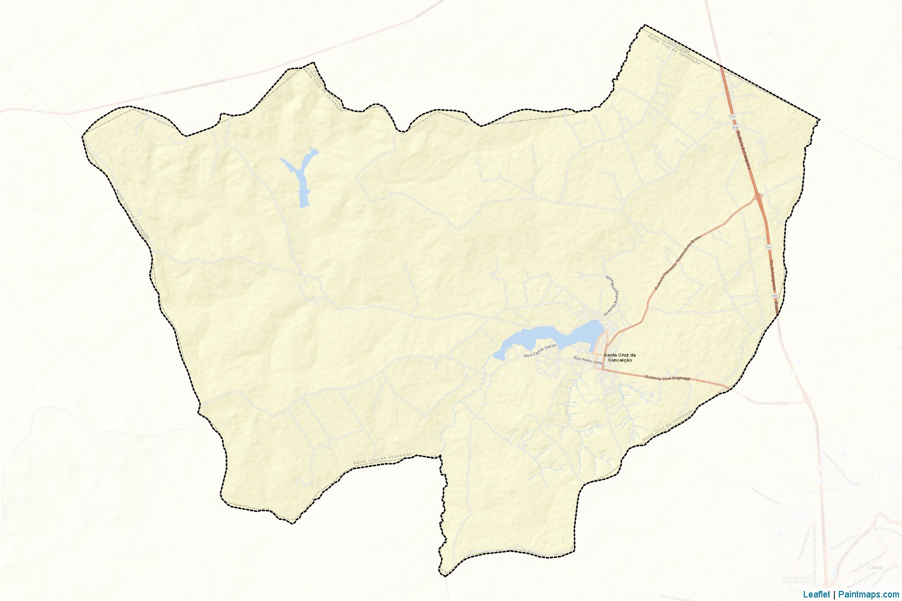 Muestras de recorte de mapas Santa Cruz da Conceicao (Sao Paulo)-2