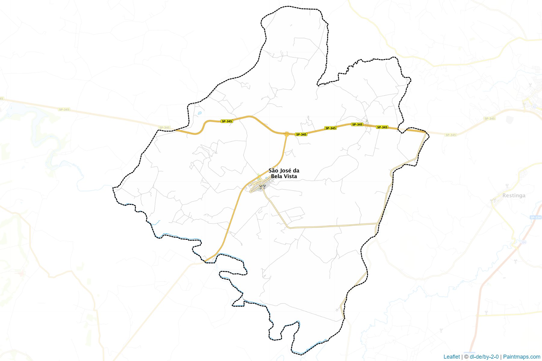 Muestras de recorte de mapas Sao Jose da Bela Vista (Sao Paulo)-1