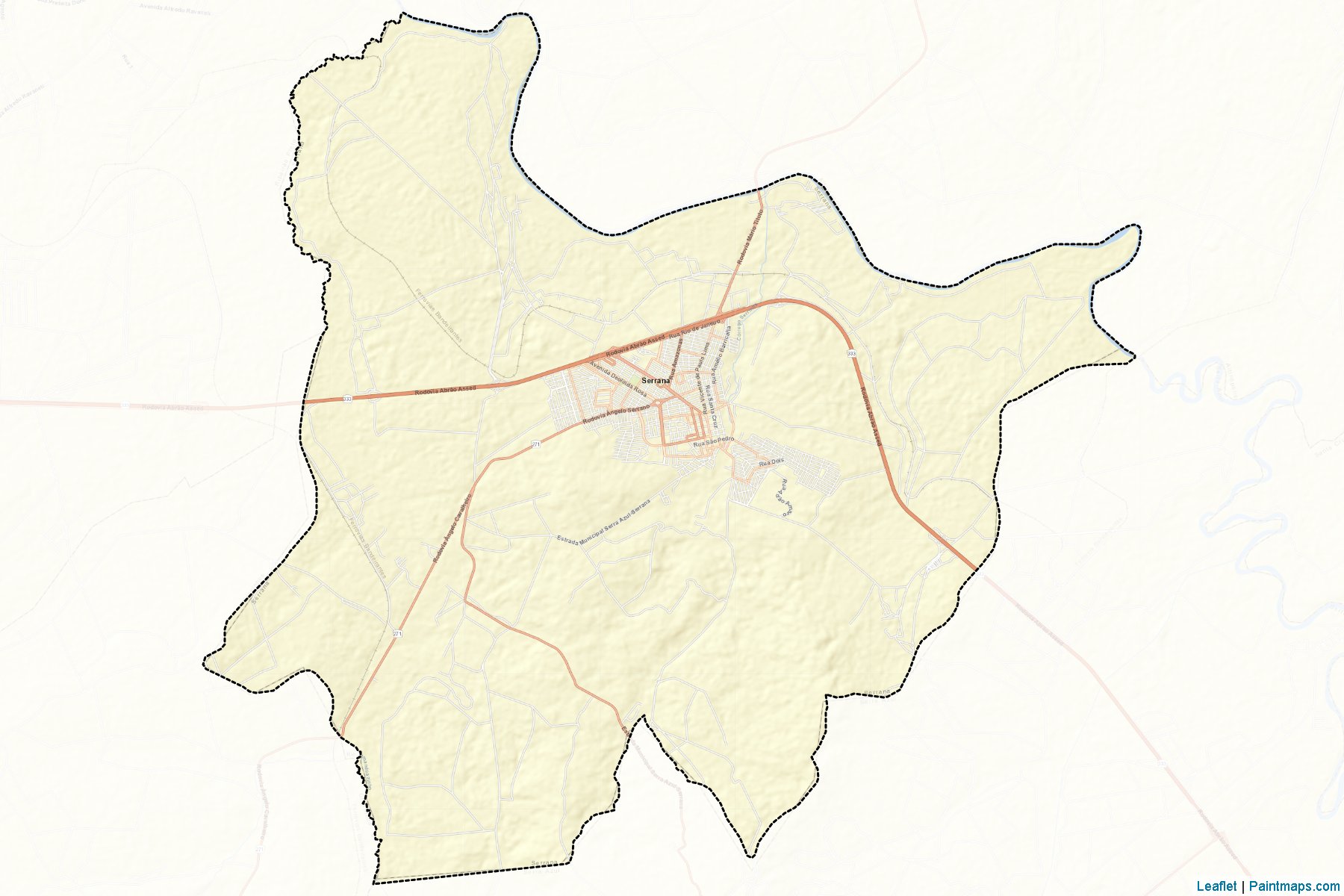 Muestras de recorte de mapas Serrana (Sao Paulo)-2