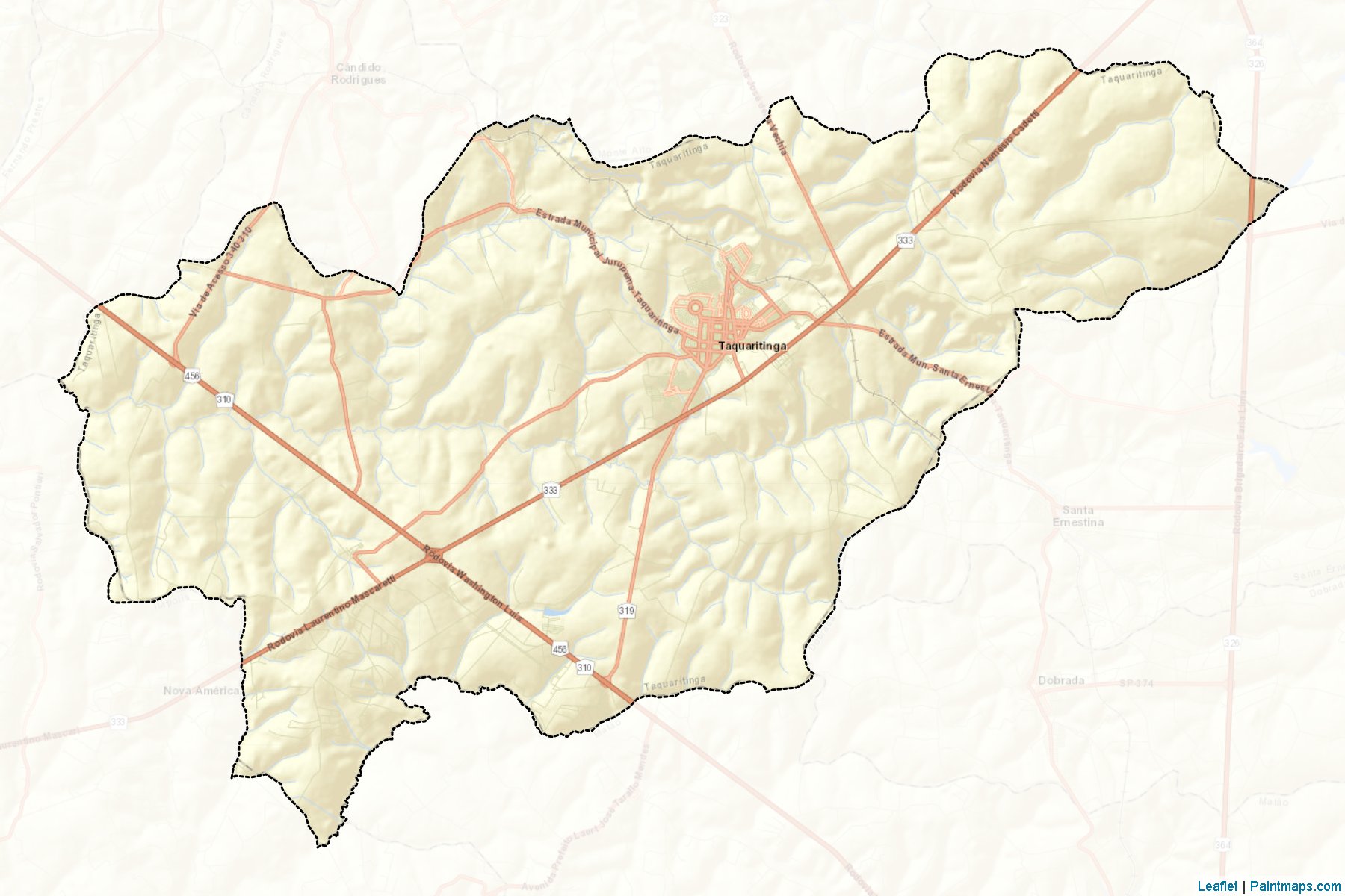 Muestras de recorte de mapas Taquaritinga (Sao Paulo)-2