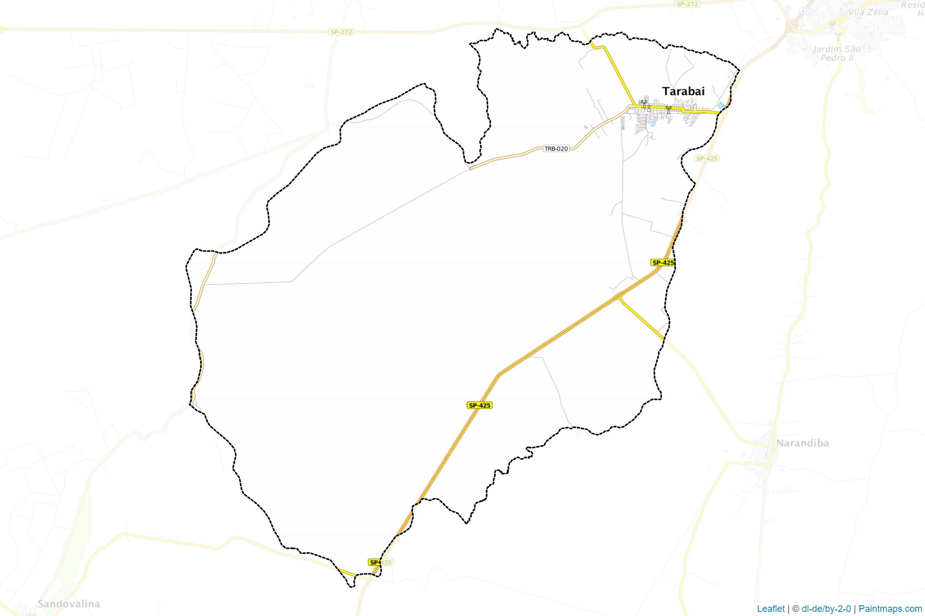 Muestras de recorte de mapas Tarabai (Sao Paulo)-1