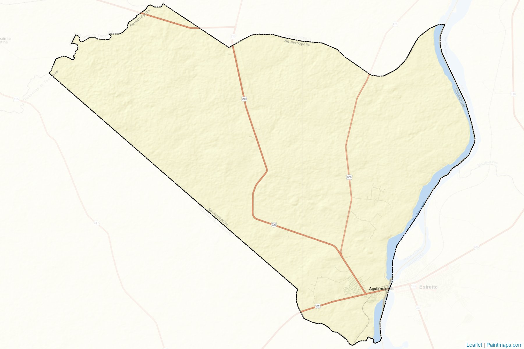 Aguiarnopolis (Tocantins) Map Cropping Samples-2