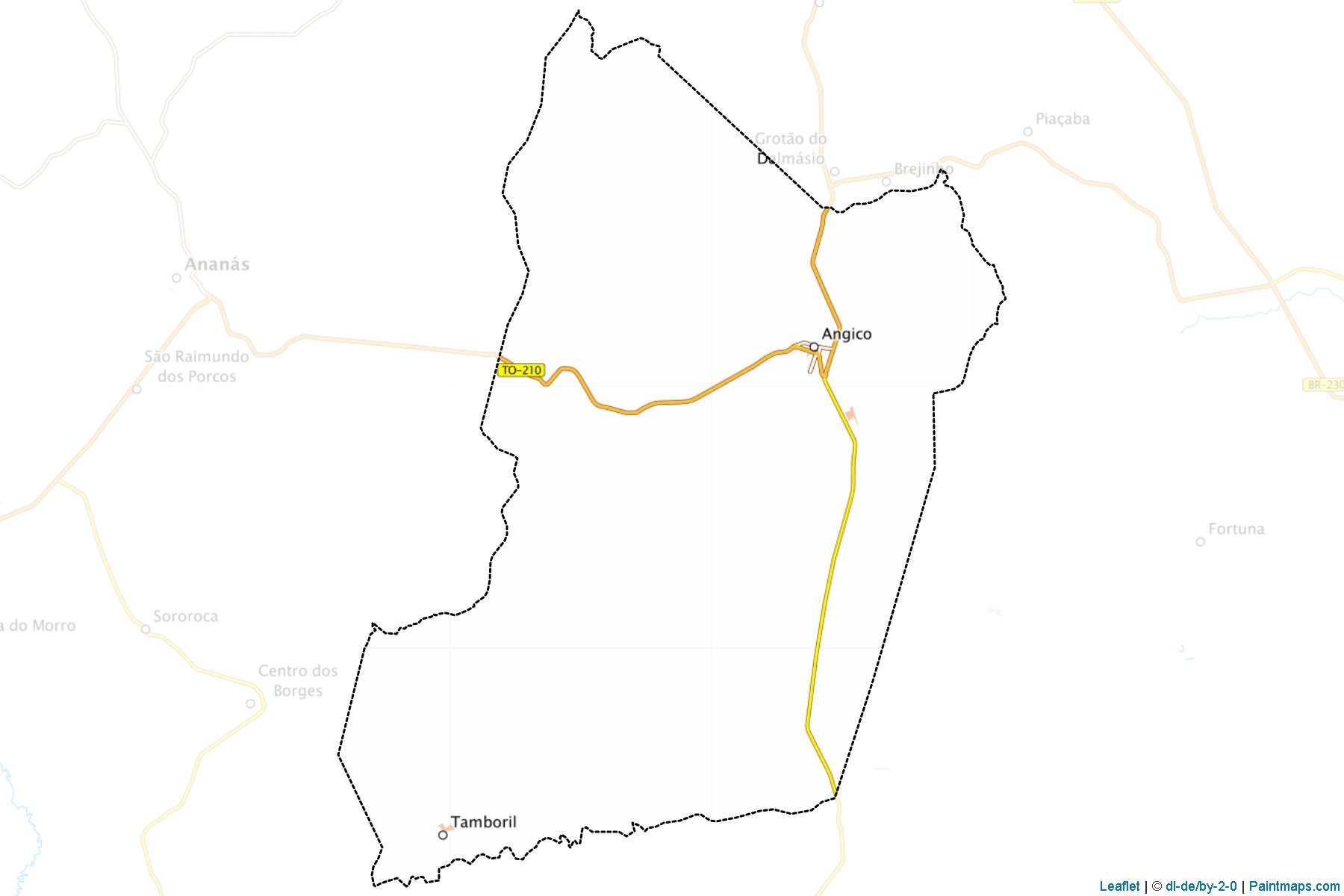 Angico (Tocantins) Haritası Örnekleri-1