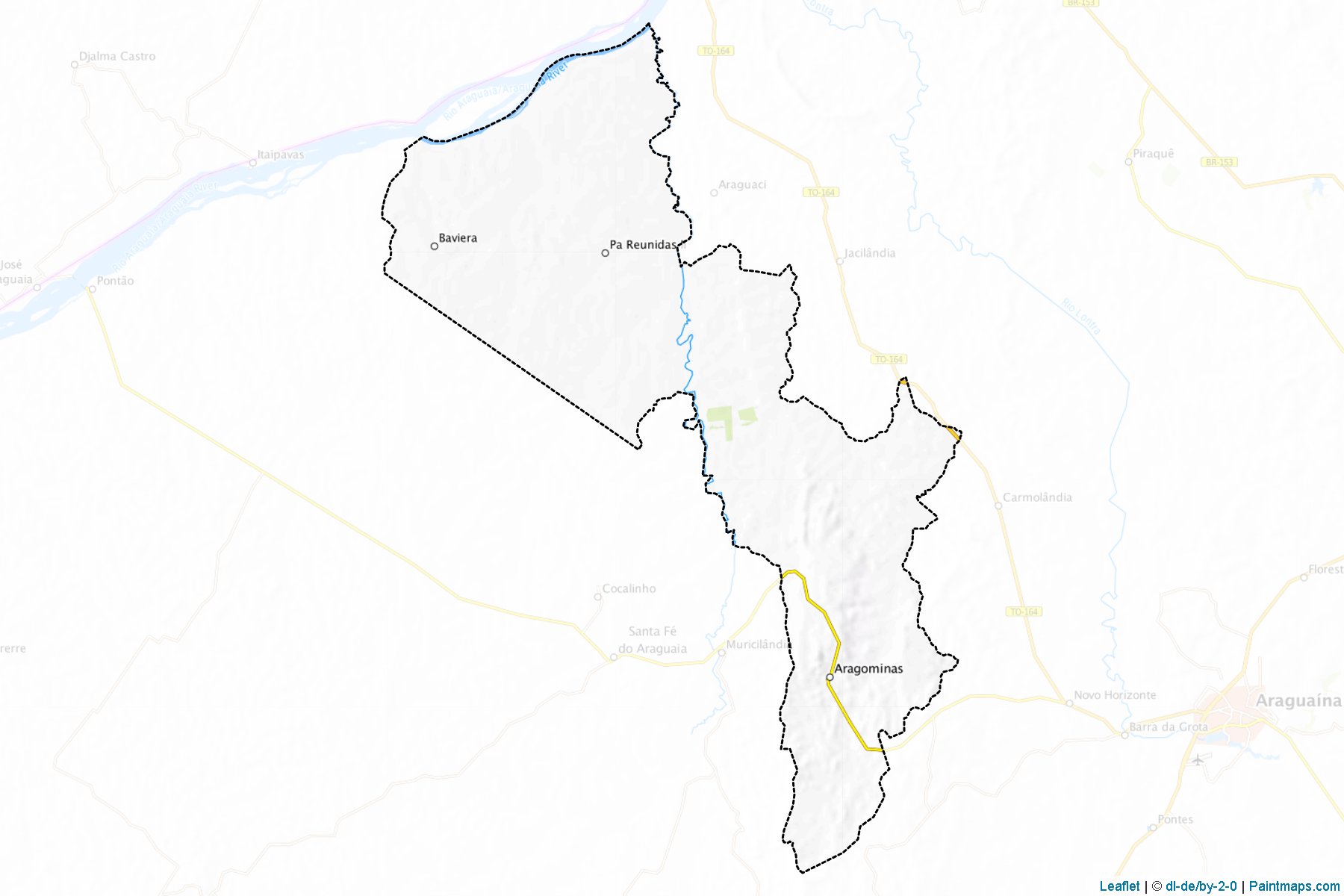 Muestras de recorte de mapas Aragominas (Tocantins)-1