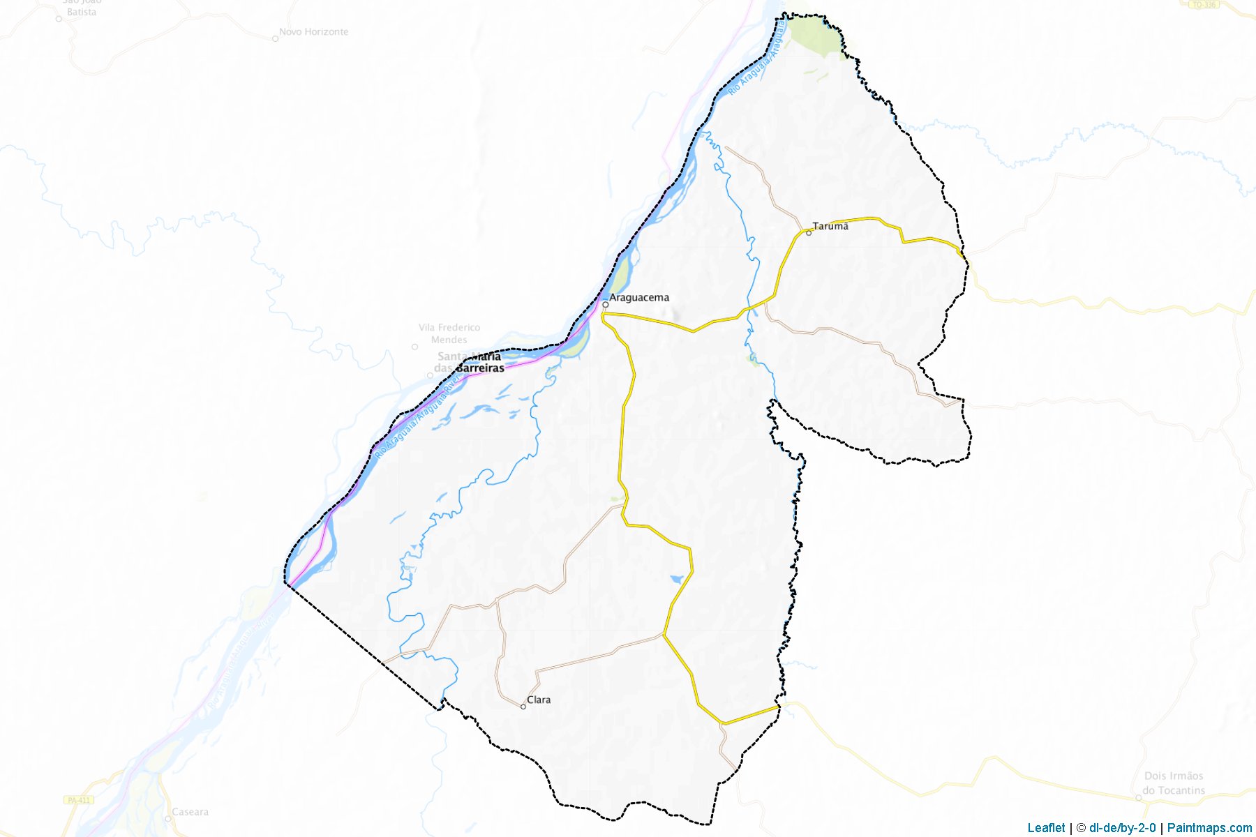 Muestras de recorte de mapas Araguacema (Tocantins)-1