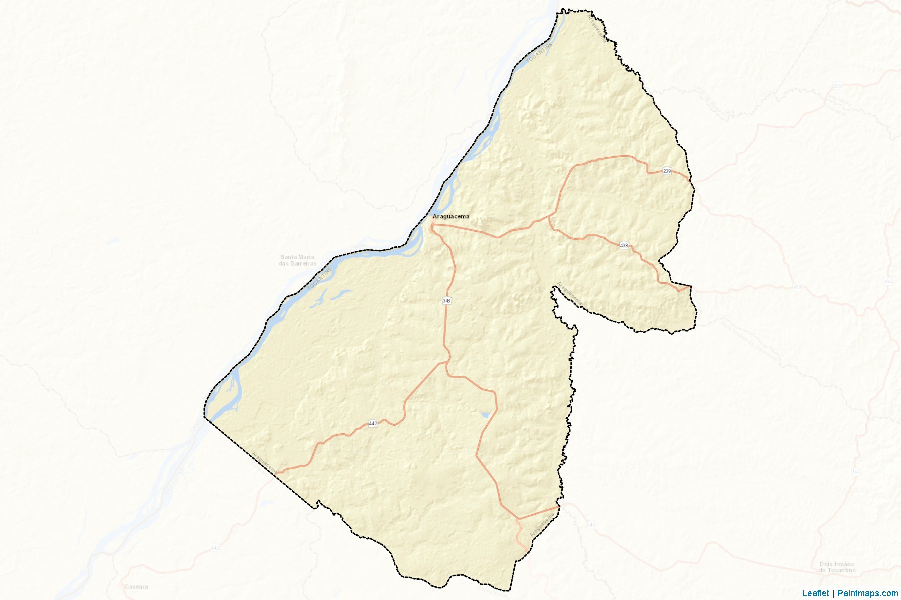 Araguacema (Tocantins) Map Cropping Samples-2