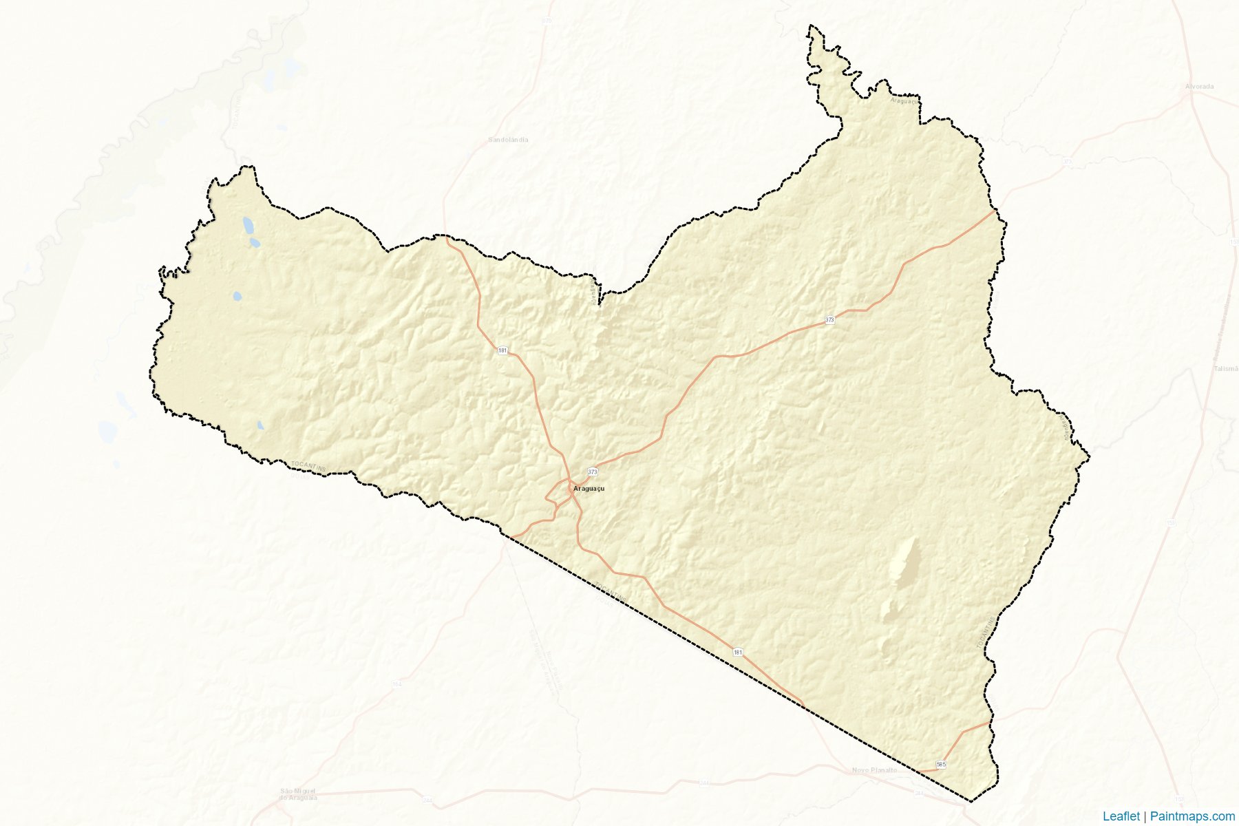 Muestras de recorte de mapas Araguacu (Tocantins)-2