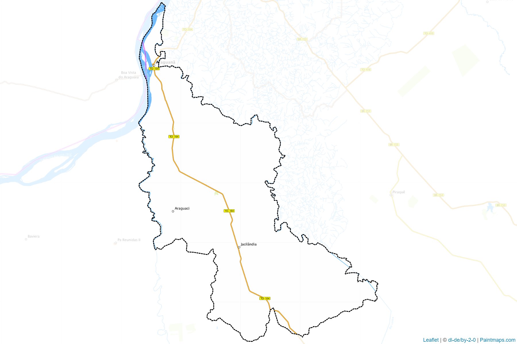 Muestras de recorte de mapas Araguana (Tocantins)-1