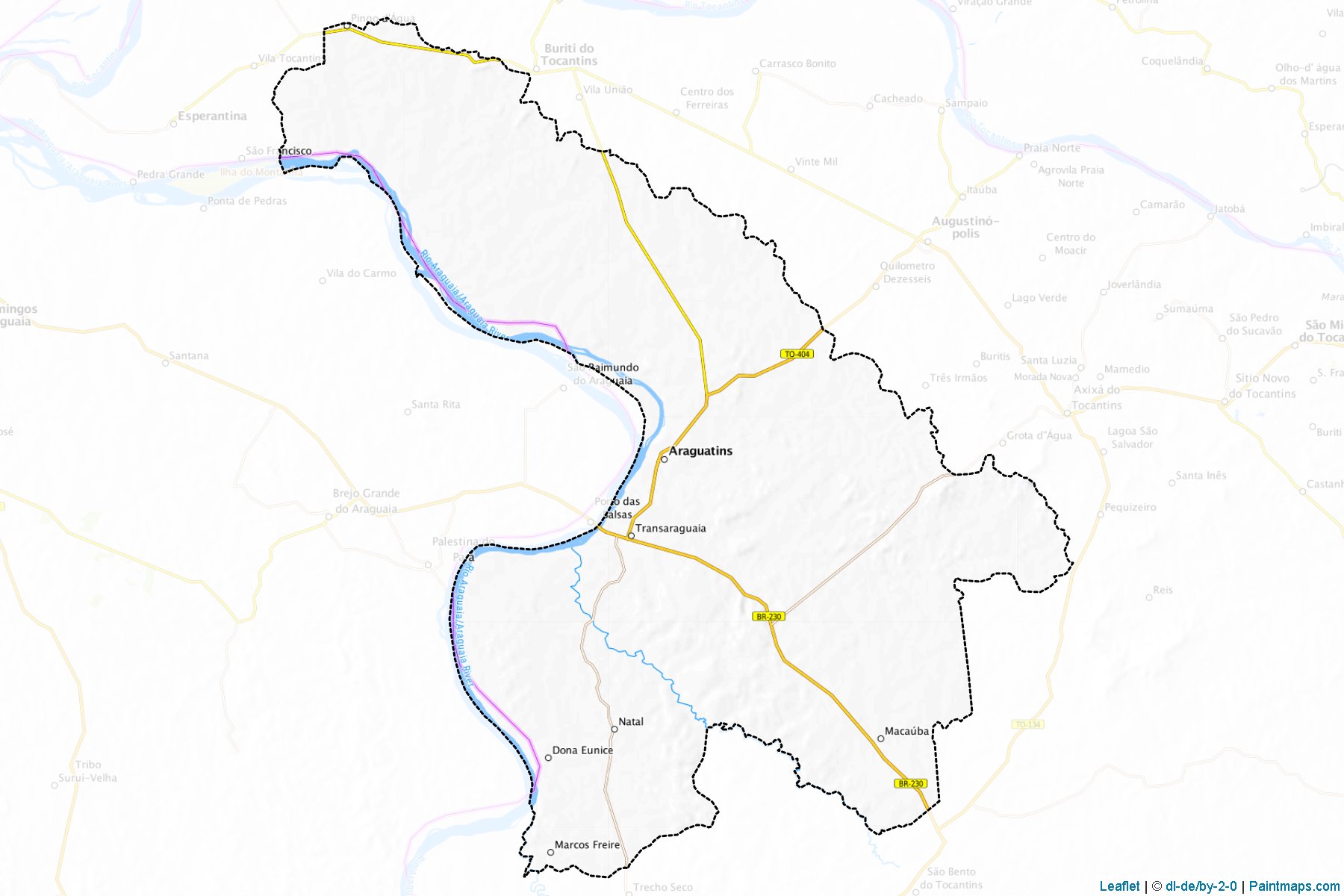 Araguatins (Tocantins) Haritası Örnekleri-1