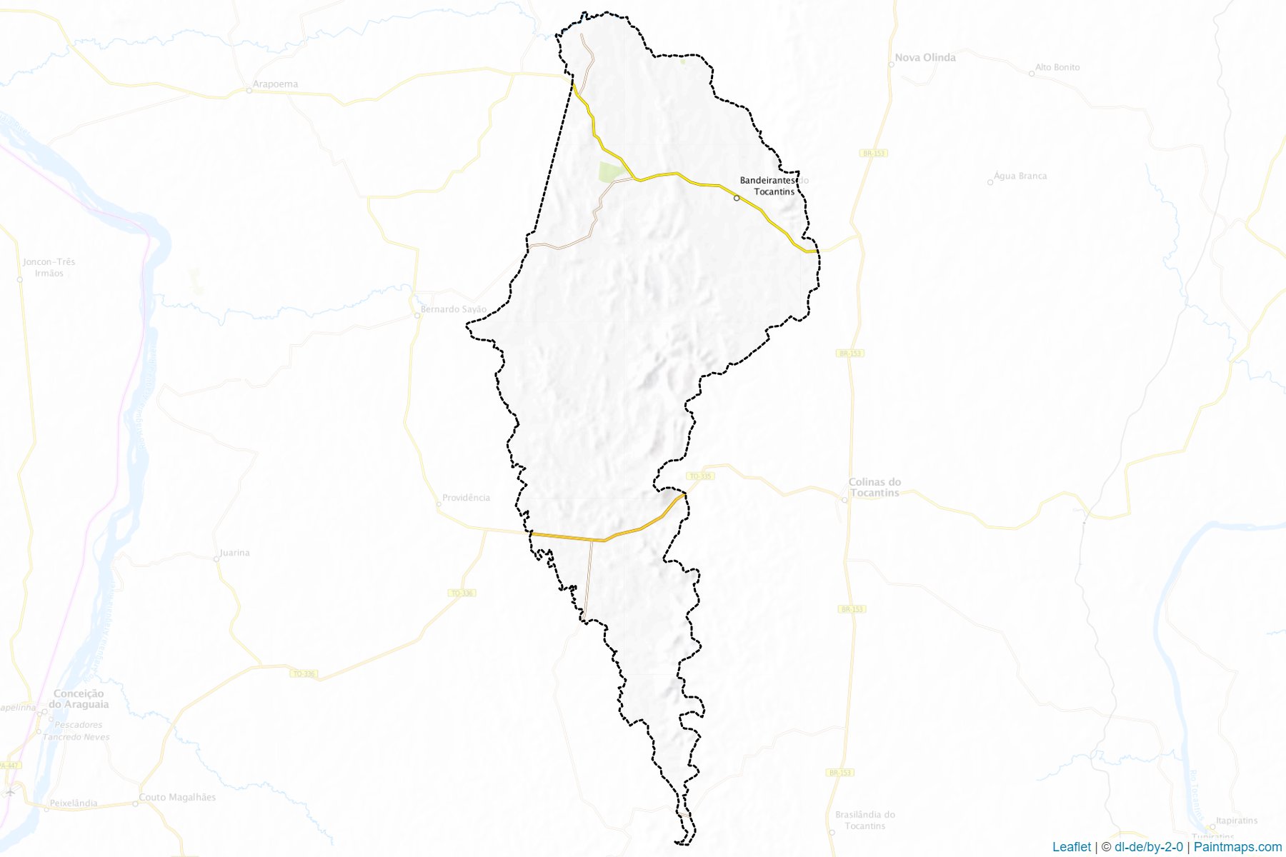 Bandeirantes do Tocantins (Tocantins) Map Cropping Samples-1