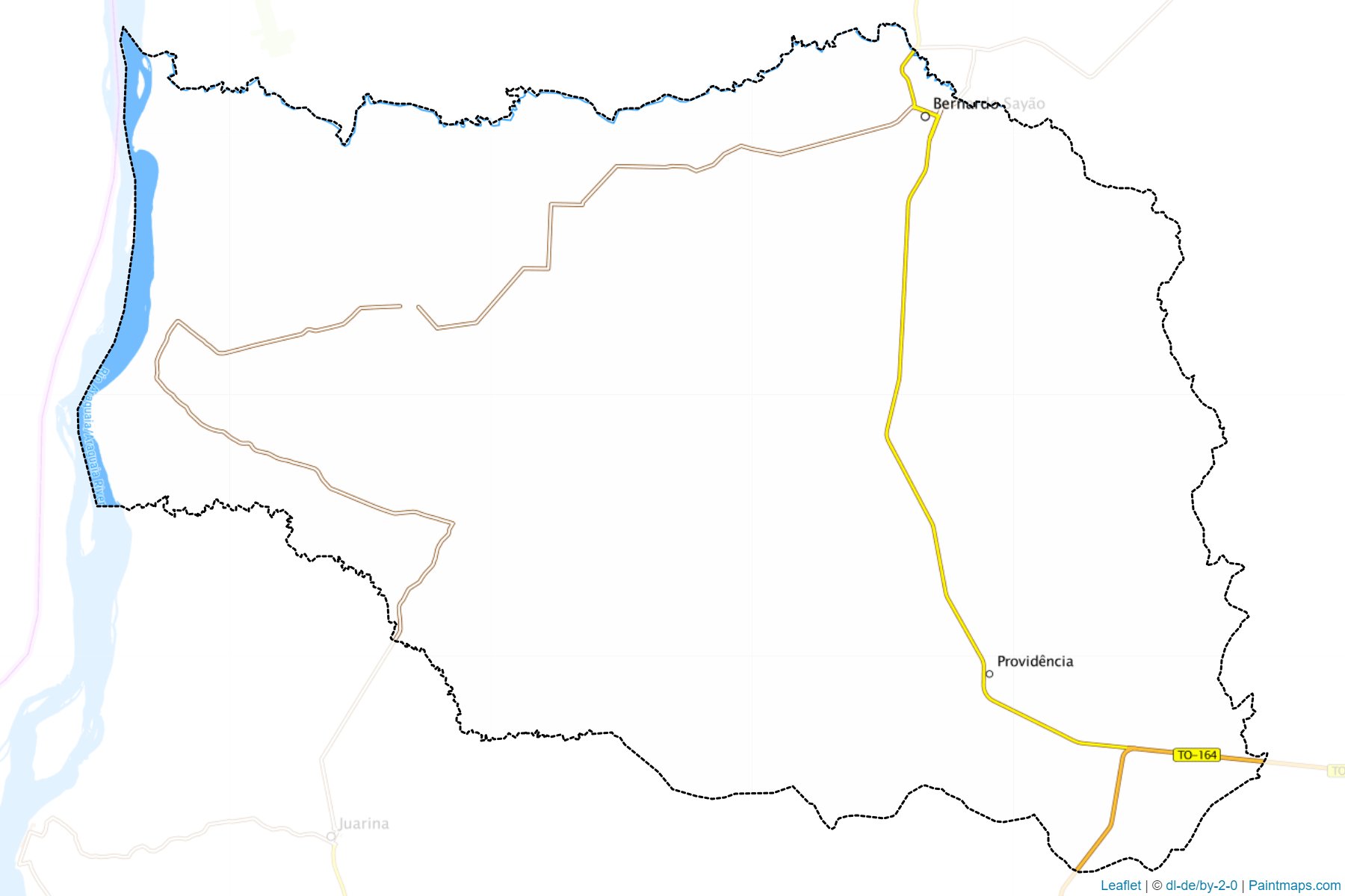 Muestras de recorte de mapas Bernardo Sayao (Tocantins)-1