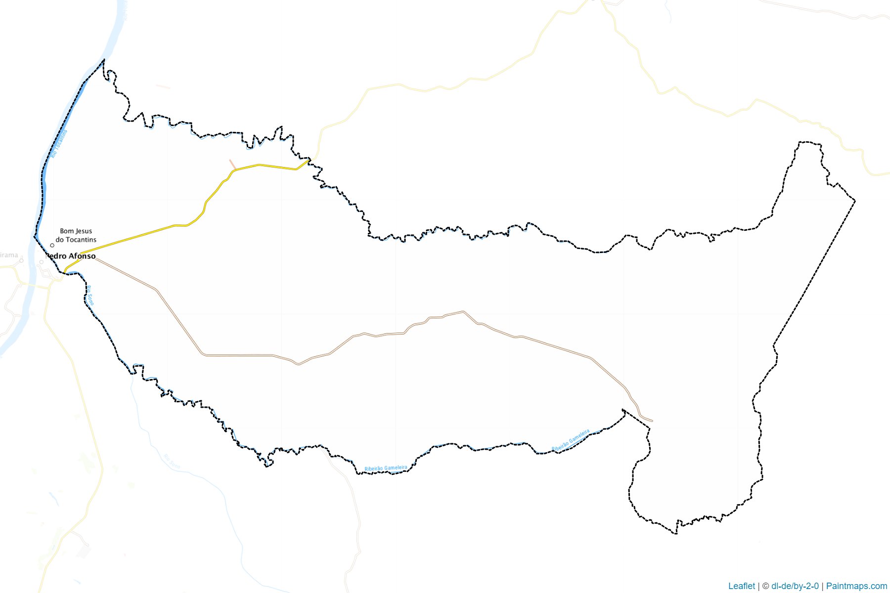 Bom Jesus do Tocantins (Tocantins) Map Cropping Samples-1