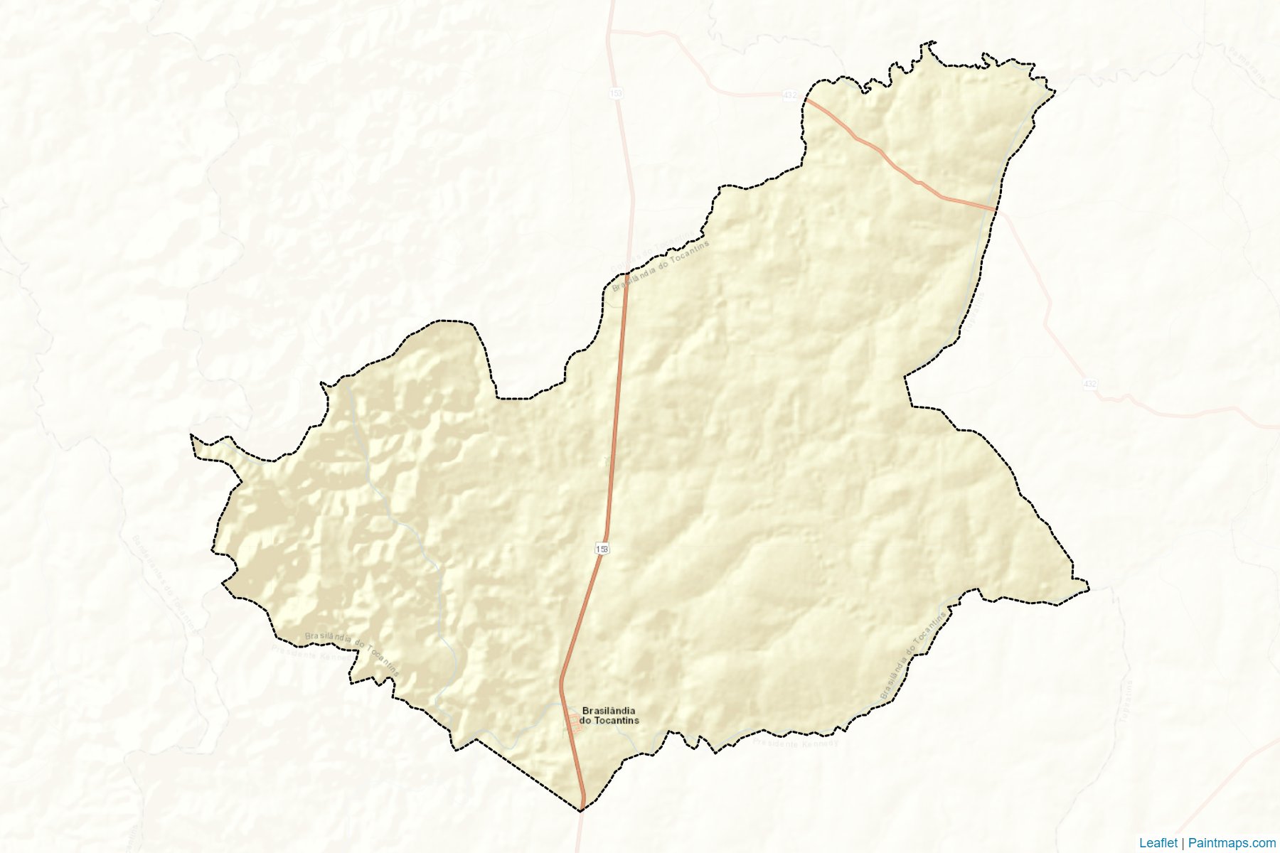 Brasilandia do Tocantins (Tocantins) Map Cropping Samples-2