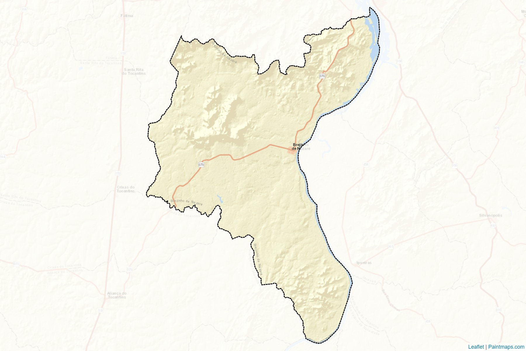 Muestras de recorte de mapas Brejinho de Nazare (Tocantins)-2