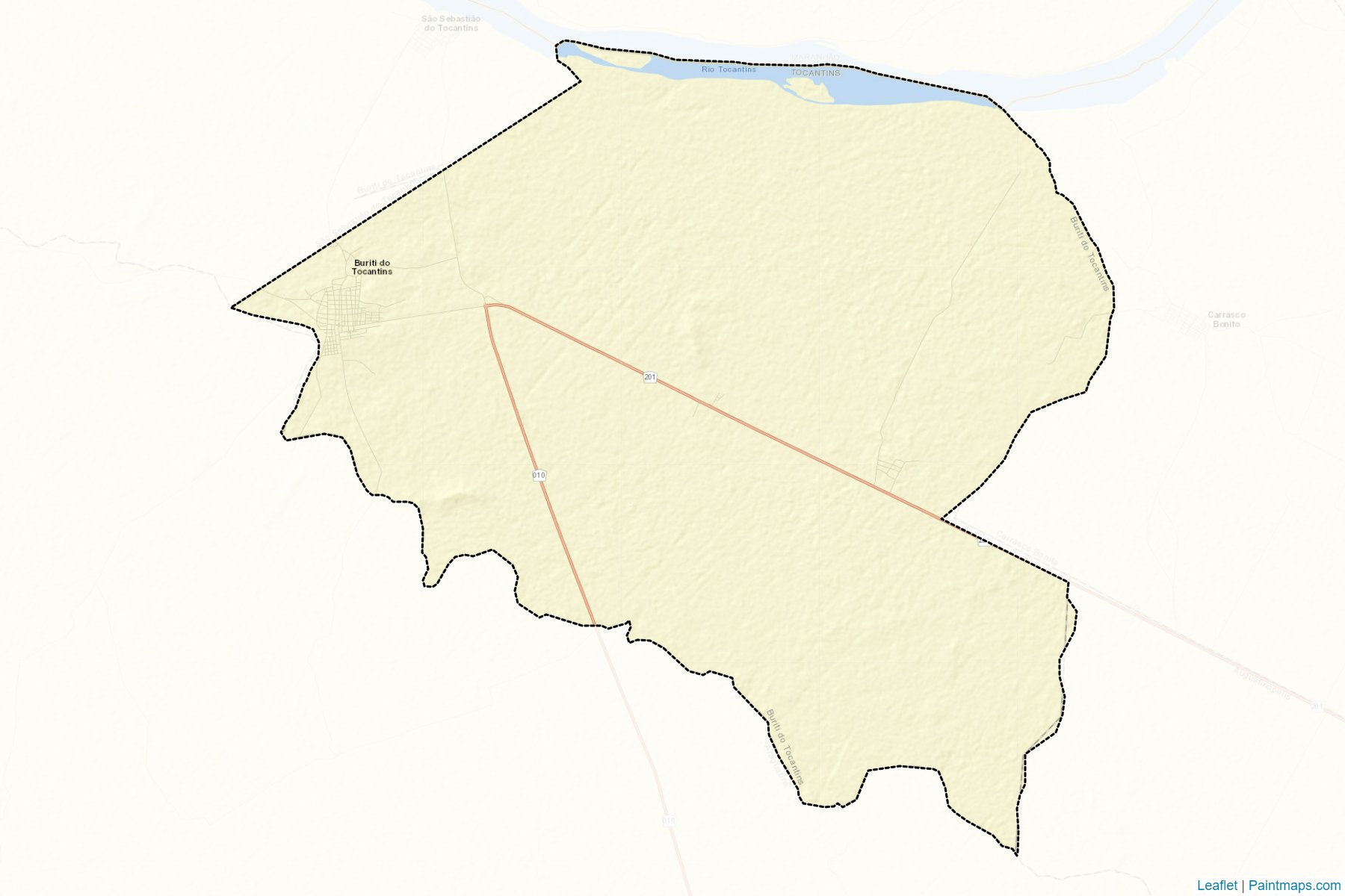 Buriti do Tocantins (Tocantins) Map Cropping Samples-2