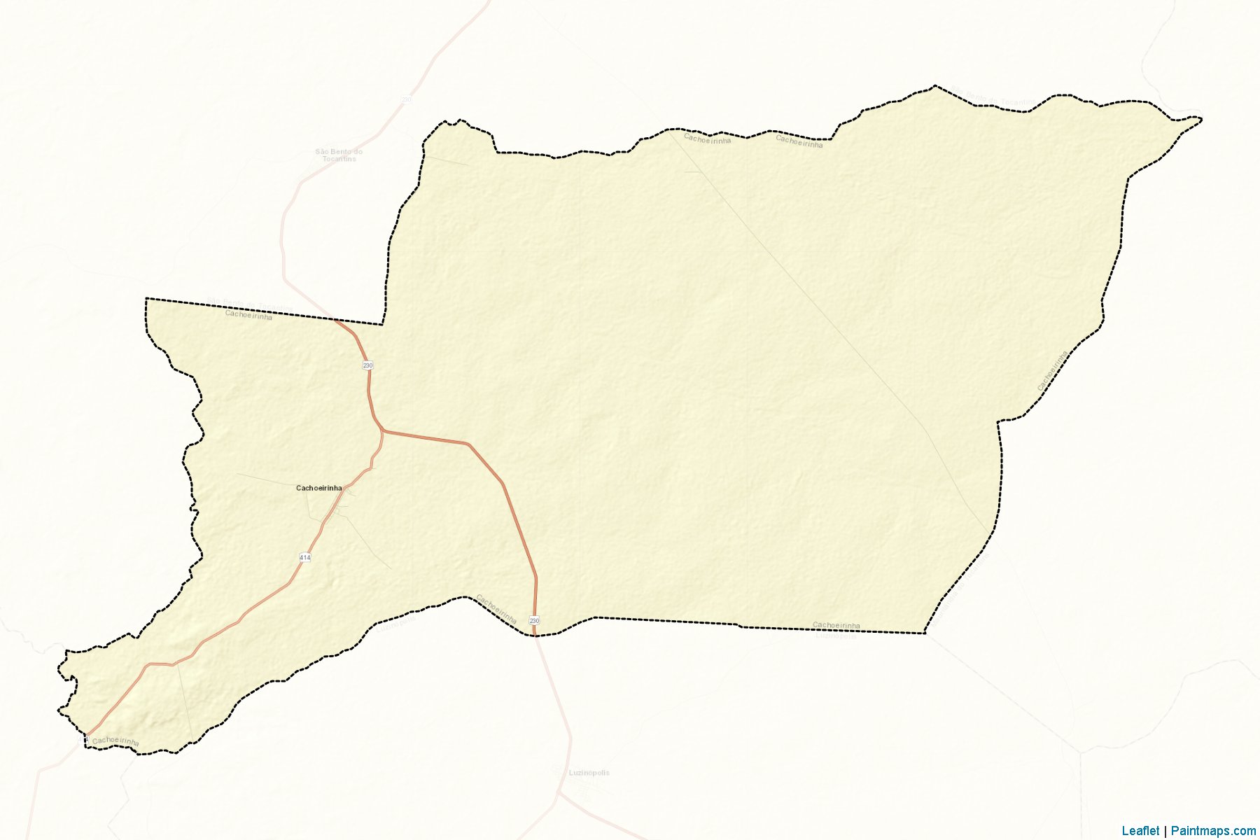 Muestras de recorte de mapas Cachoeirinha (Tocantins)-2