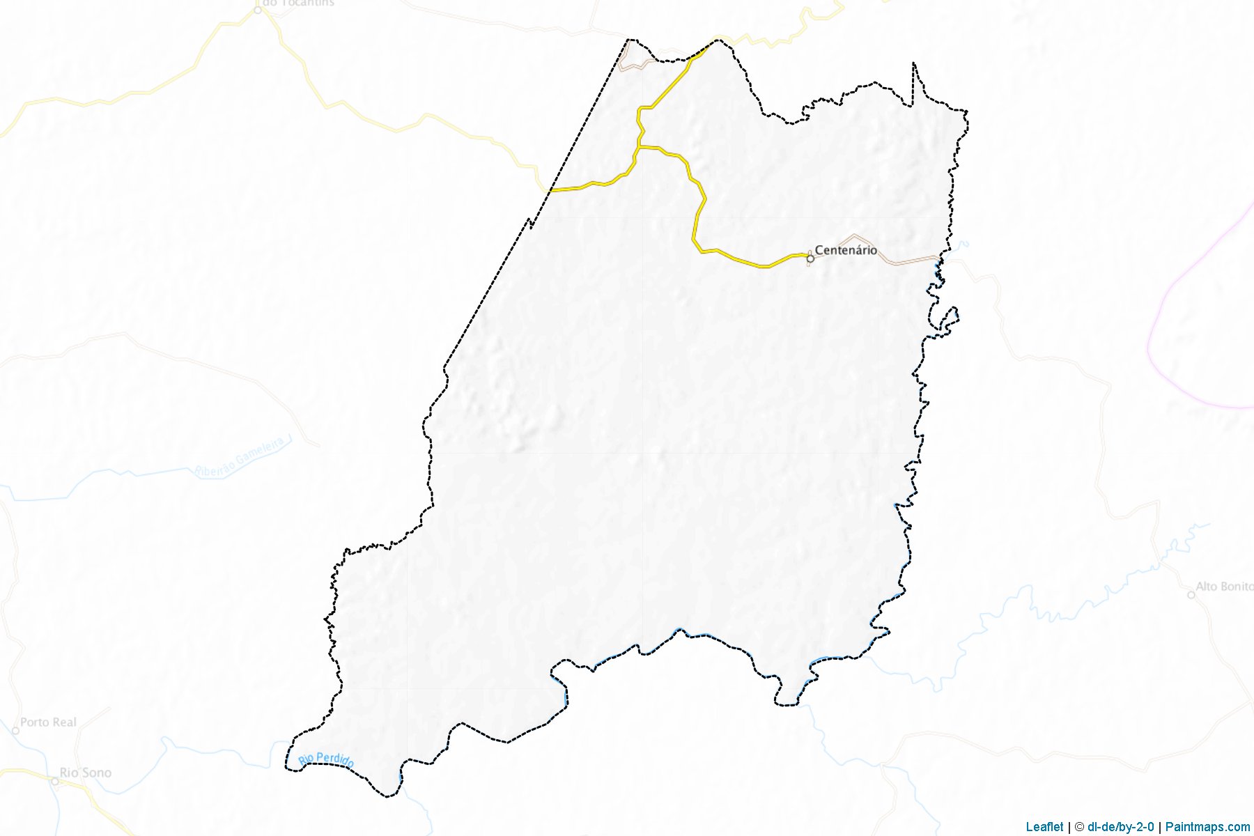 Muestras de recorte de mapas Centenario (Tocantins)-1