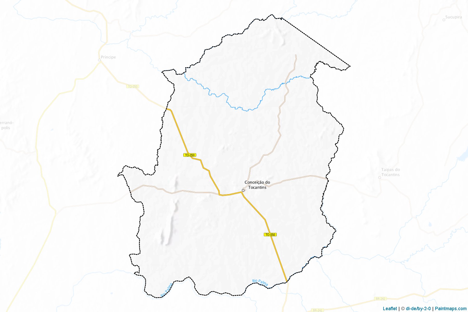 Muestras de recorte de mapas Conceicao do Tocantins (Tocantins)-1