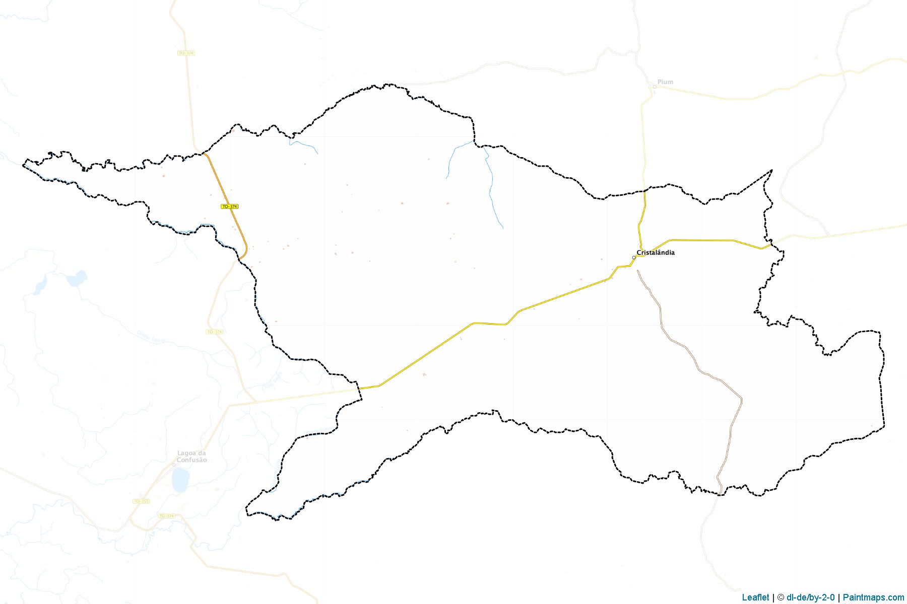 Muestras de recorte de mapas Cristalandia (Tocantins)-1