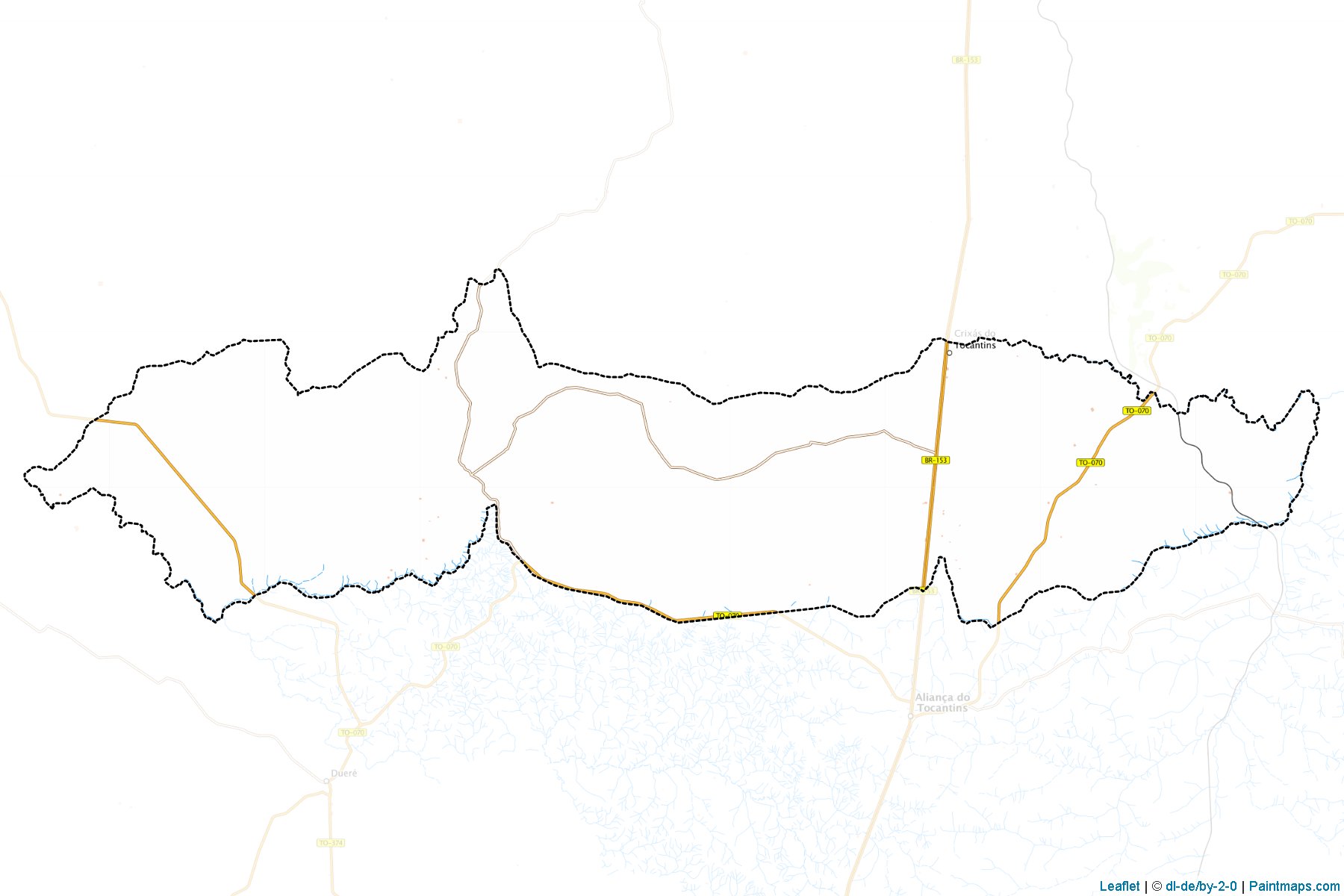 Crixas do Tocantins (Tocantins) Map Cropping Samples-1