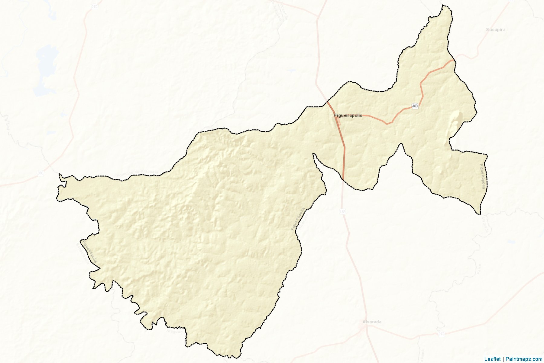 Muestras de recorte de mapas Figueiropolis (Tocantins)-2