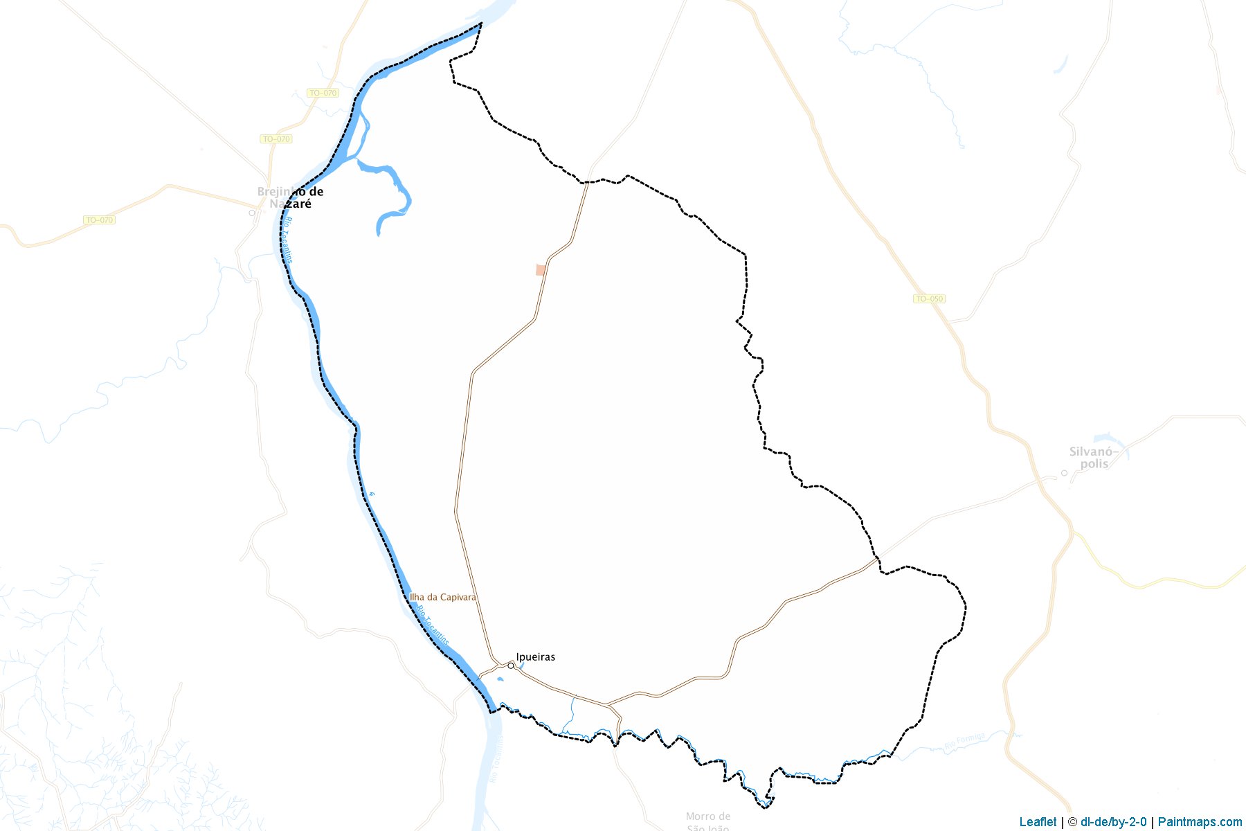 Ipueiras (Tocantins) Haritası Örnekleri-1