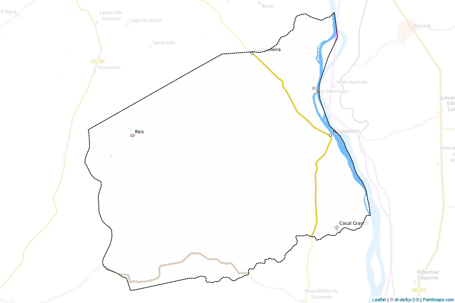 Muestras de recorte de mapas Itaguatins (Tocantins)-1