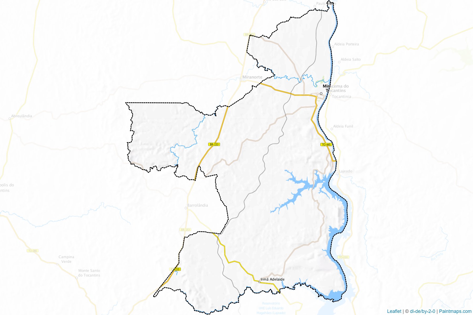 Miracema do Tocantins (Tocantins) Map Cropping Samples-1