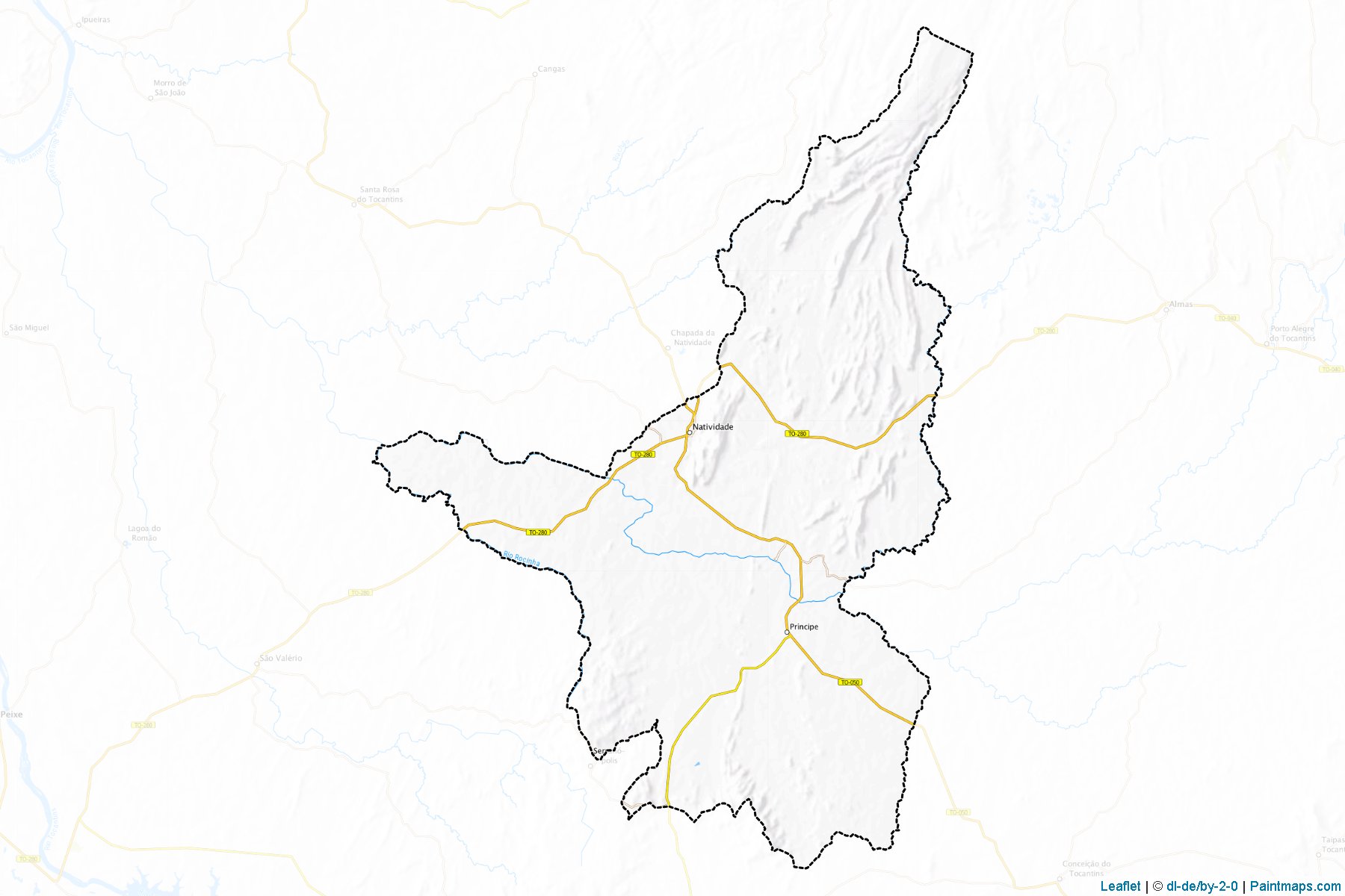 Muestras de recorte de mapas Natividade (Tocantins)-1