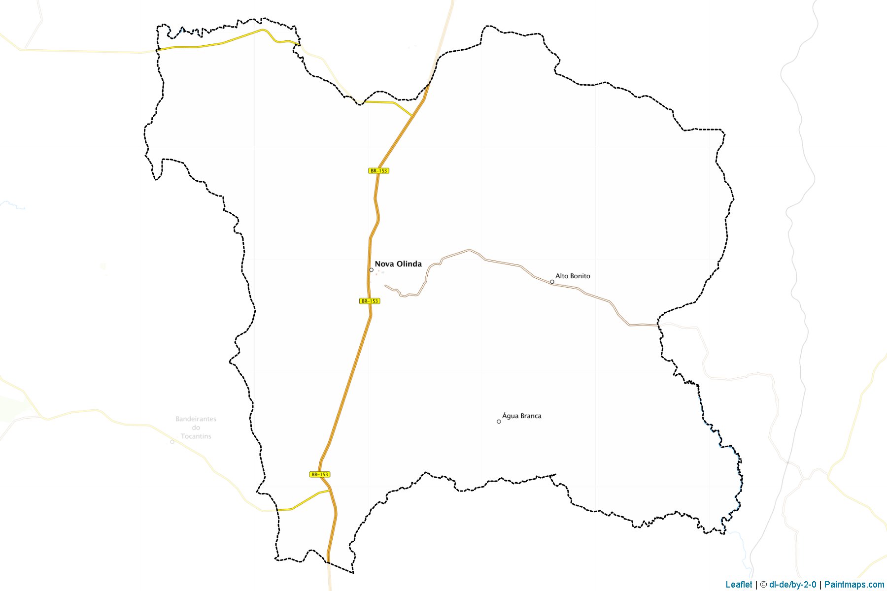 Muestras de recorte de mapas Nova Olinda (Tocantins)-1