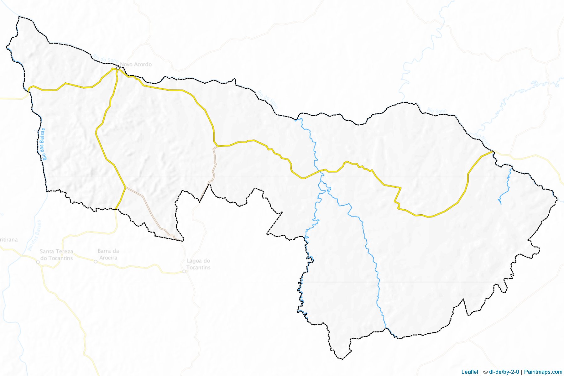 Muestras de recorte de mapas Novo Acordo (Tocantins)-1