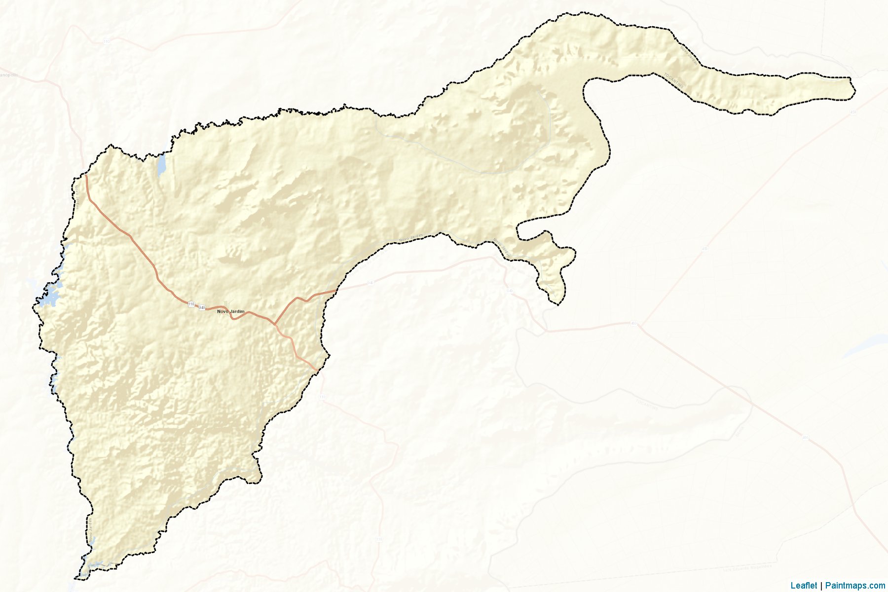 Muestras de recorte de mapas Novo Jardim (Tocantins)-2