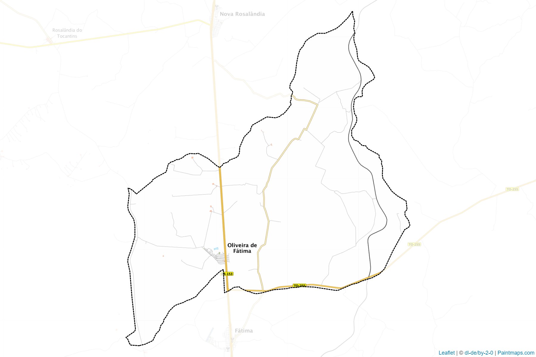 Oliveira de Fatima (Tocantins) Haritası Örnekleri-1