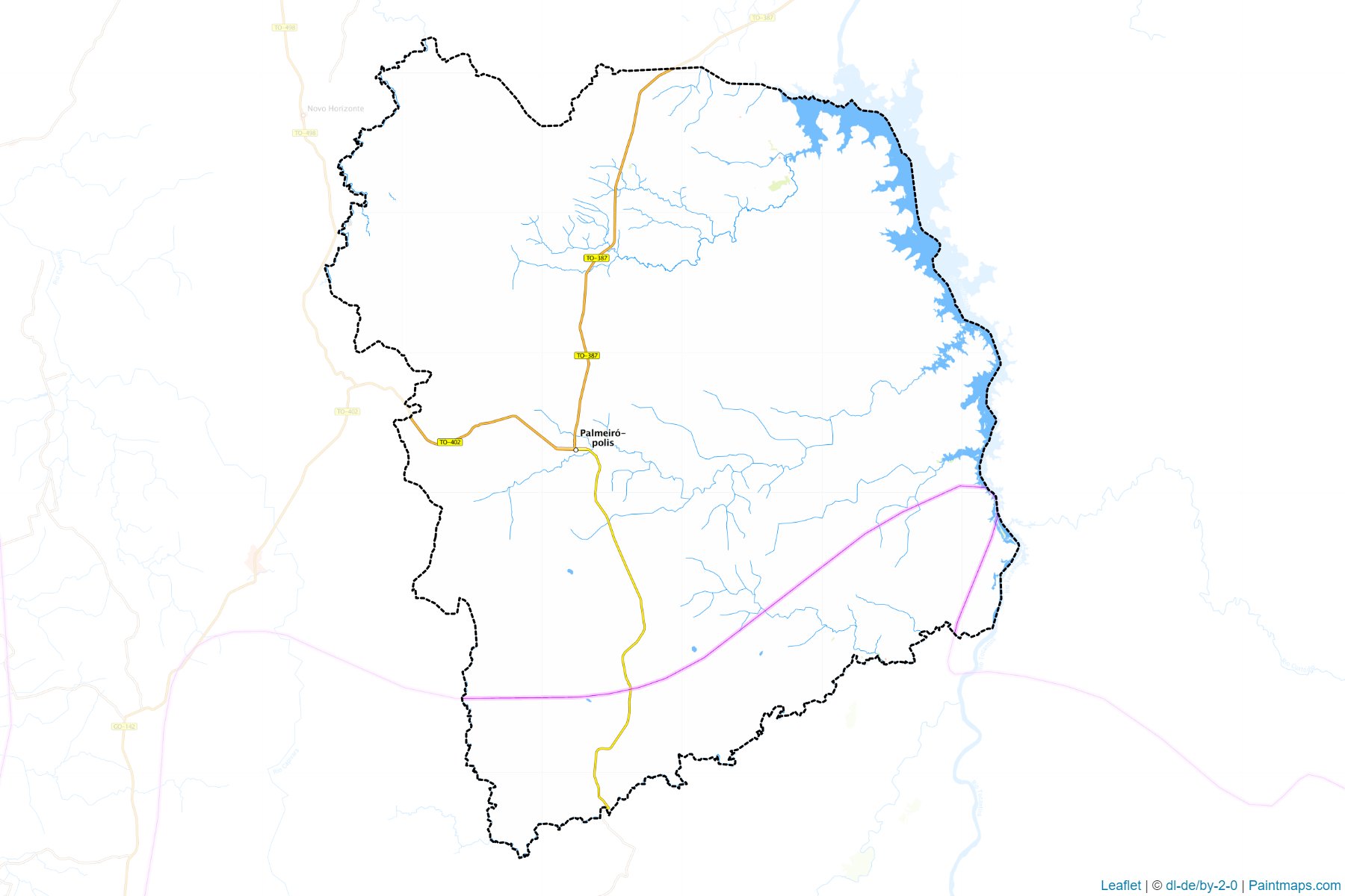 Muestras de recorte de mapas Palmeiropolis (Tocantins)-1